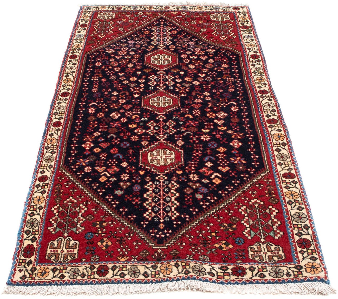 Image of morgenland Hochflor-Läufer »Shiraz Medaillon Blu scuro 185 x 77 cm«, rechteckig, 1 mm Höhe, Handgeknüpft bei Ackermann Versand Schweiz