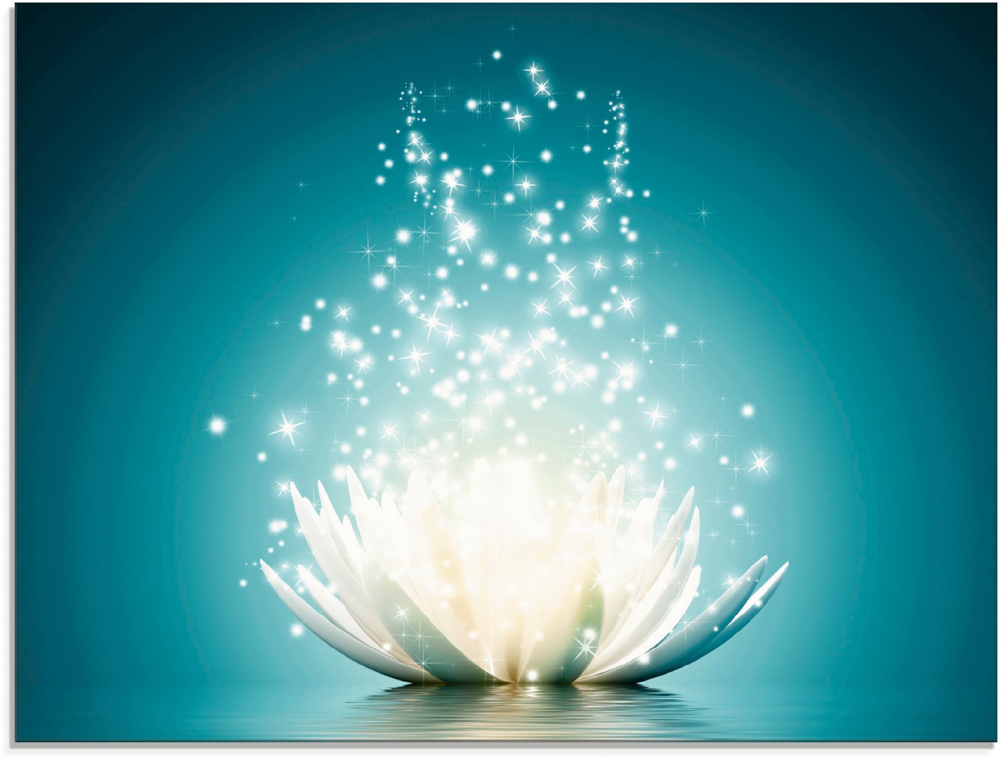 Artland Glasbild »Magie der Lotus-Blume«, Blumen, (1 St.), in verschiedenen Grössen