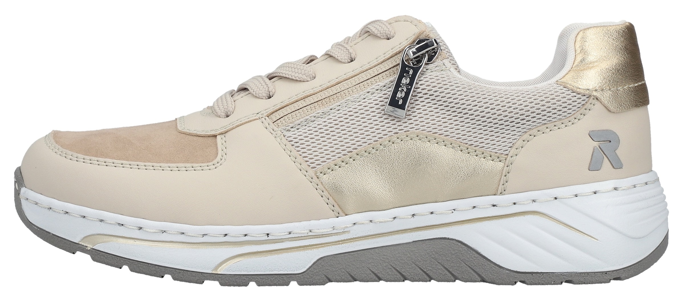 Rieker Sneakers  chaussure à lacets, chaussure basse, sneaker décontracté avec fermeture éclair