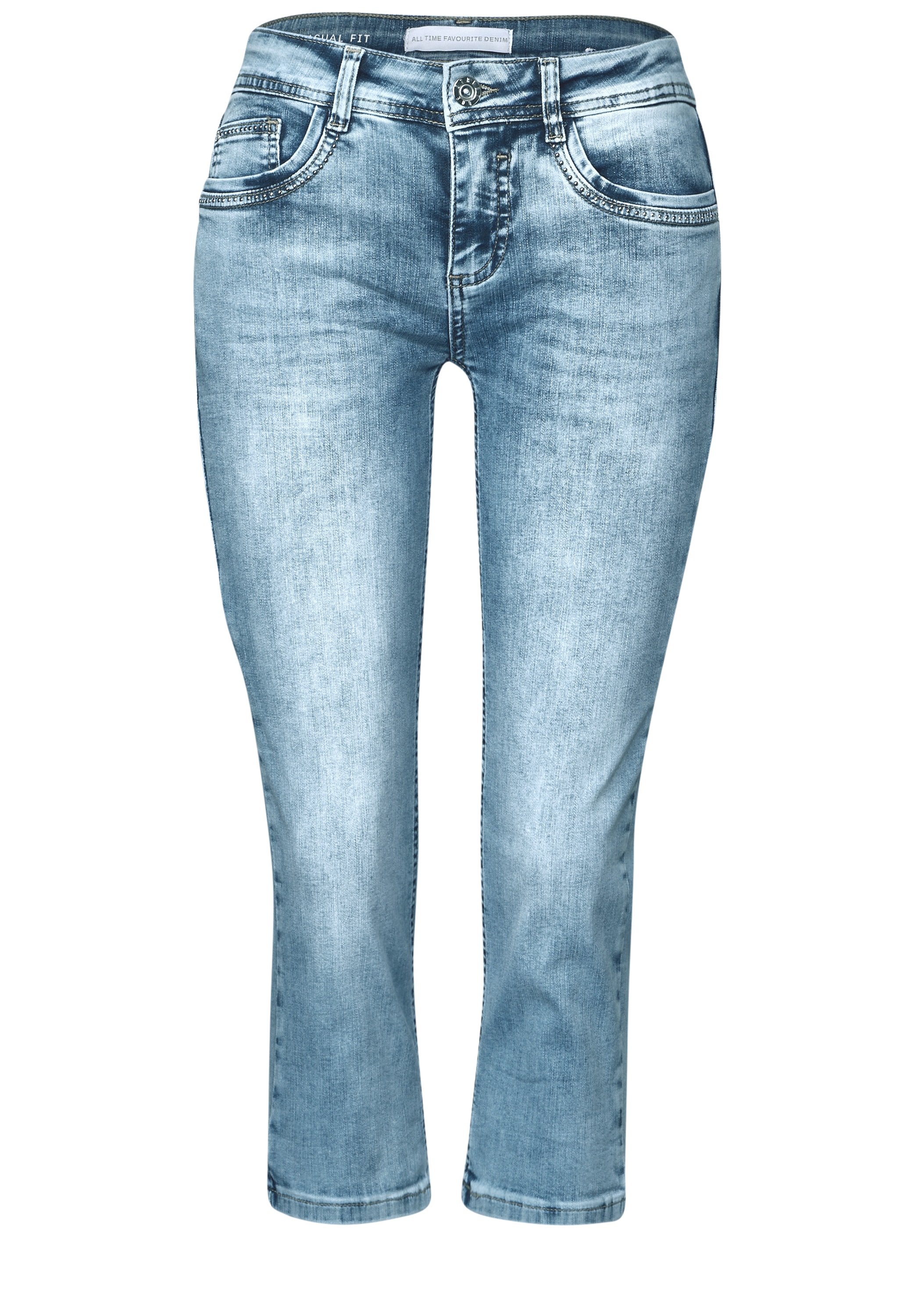 STREET ONE 3/4-Jeans »Style Crissi«, mit Glitzer-Detail