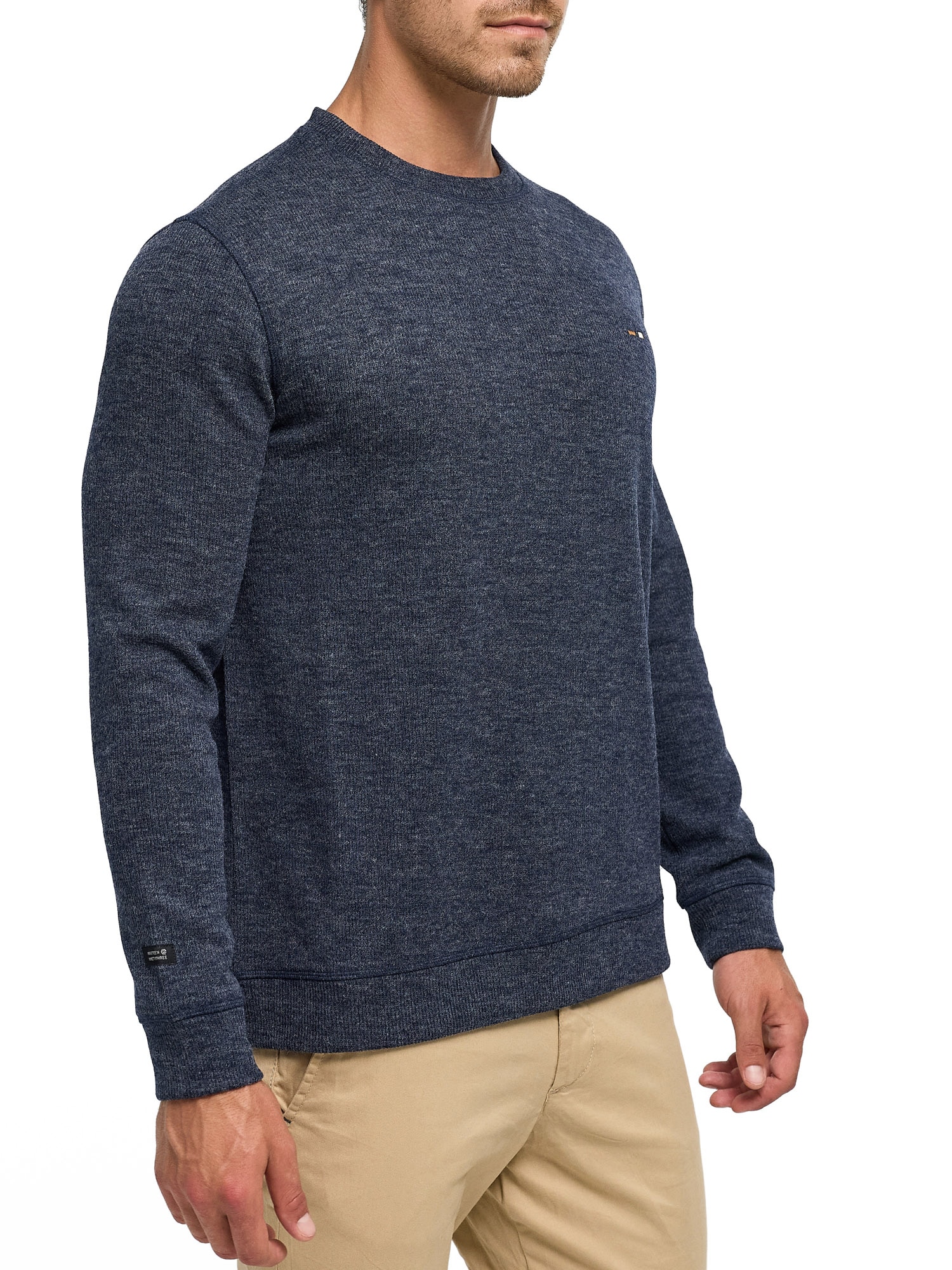 Indicode Sweat-shirt »INDorburn O-Neck«, Materialmix, regular fit
