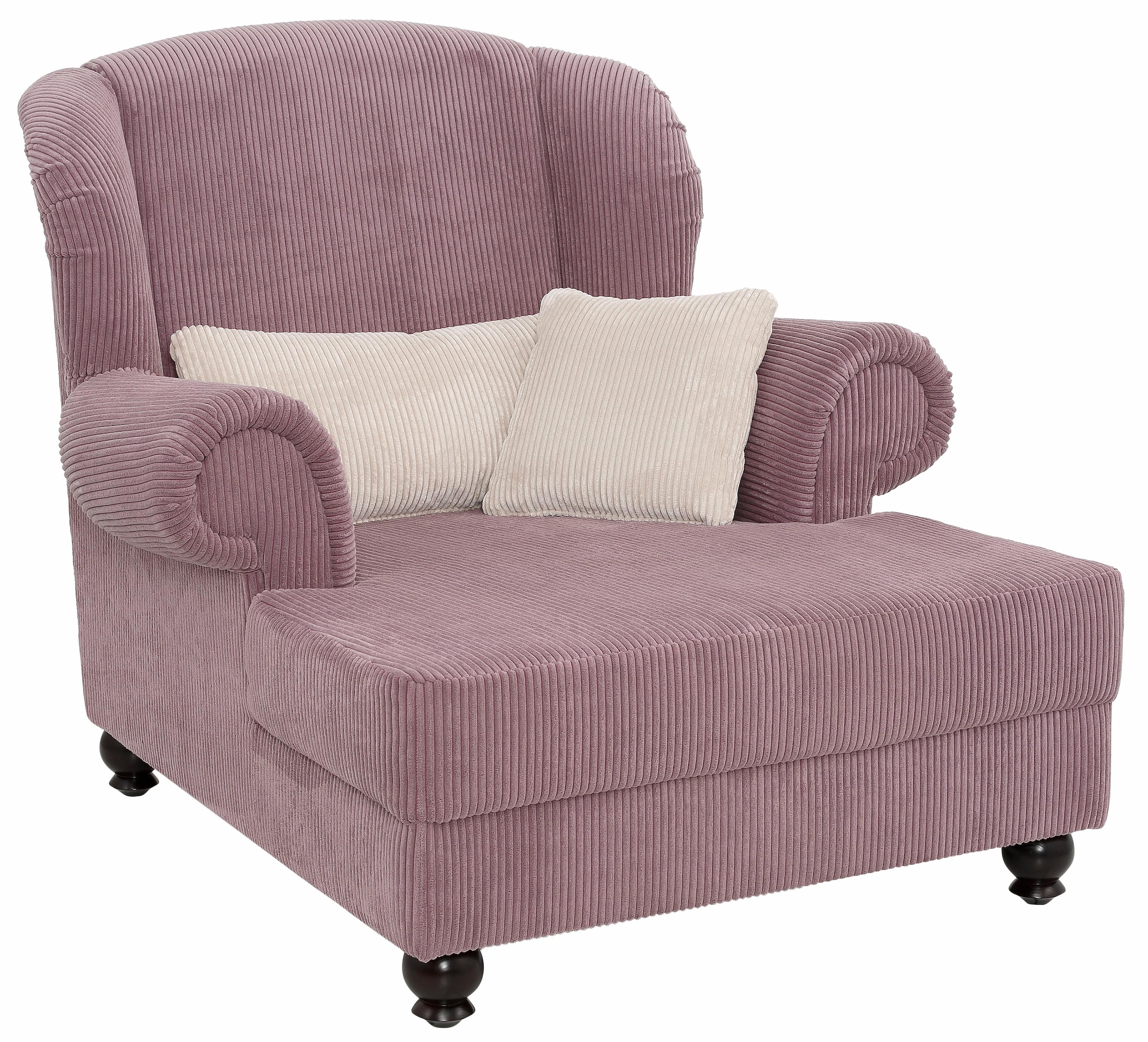 Home affaire XXL-Sessel »King Henry, Sessel, Ohrensessel, Relaxsessel, Big Sessel, Breite 121cm«, mit Federkern, in legerer Polsterung und losen Kissen