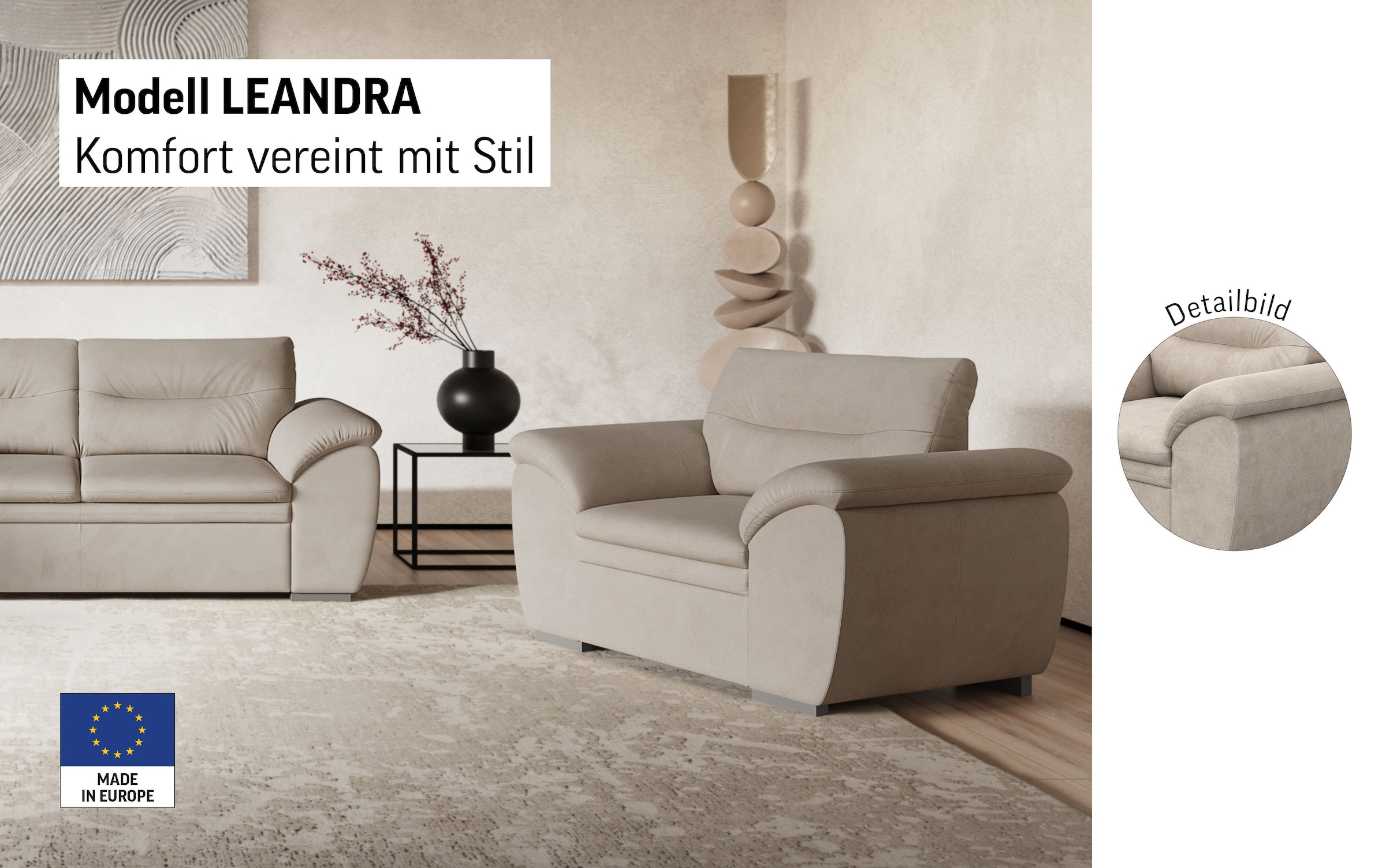 COTTA Sessel »Leandra« Polstergarnitur, auch als Set erhältlich