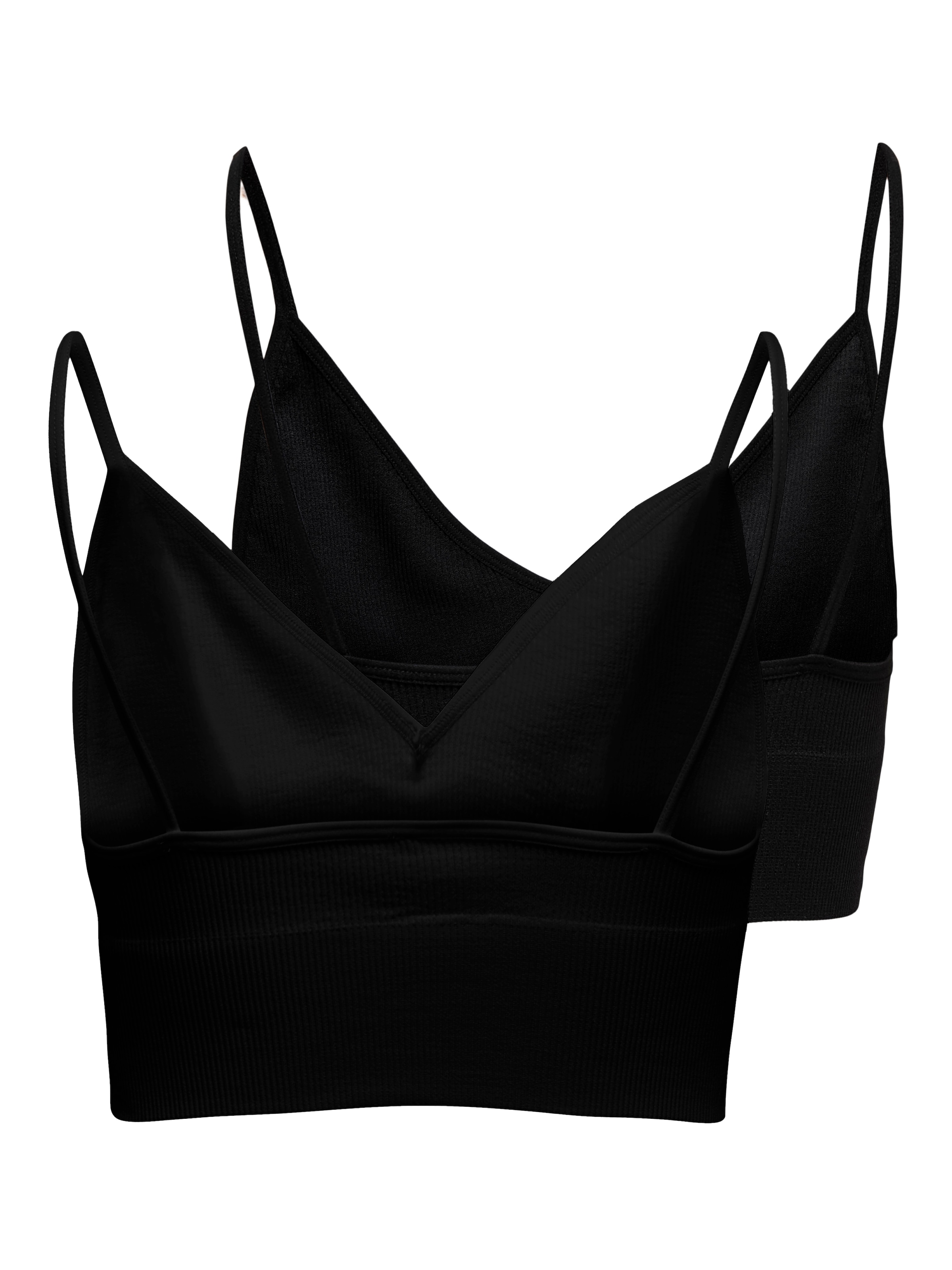 ONLY Bustier »ONLVICKY RIB S-LESS V-NECK 2-PACK TOP«