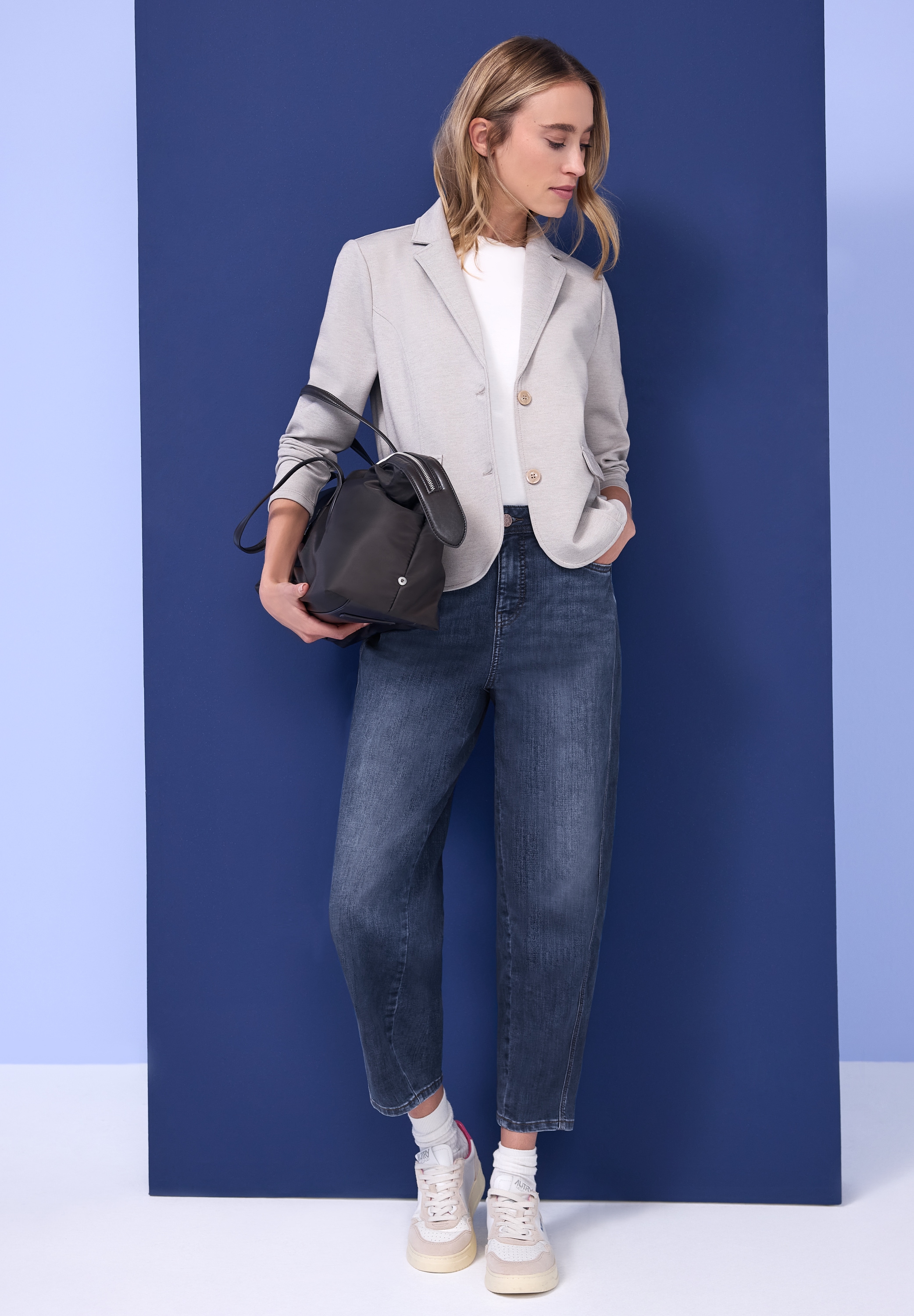 STREET ONE Jeans taille basse »Style Karlie« Barrel Leg, mit Stretch