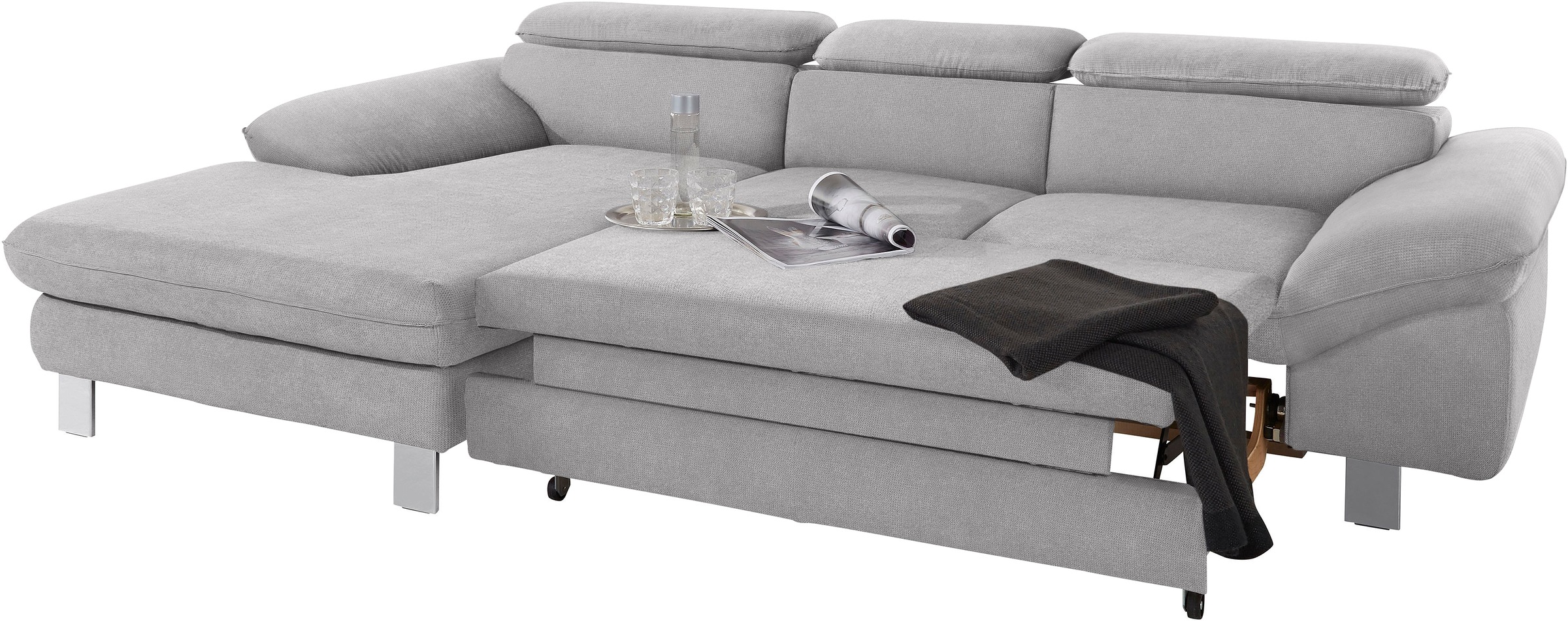 COTTA Ecksofa »Driver L-Form«, mit Kopfteilverstellung, wahlweise mit Bettfunktion & Bettkasten