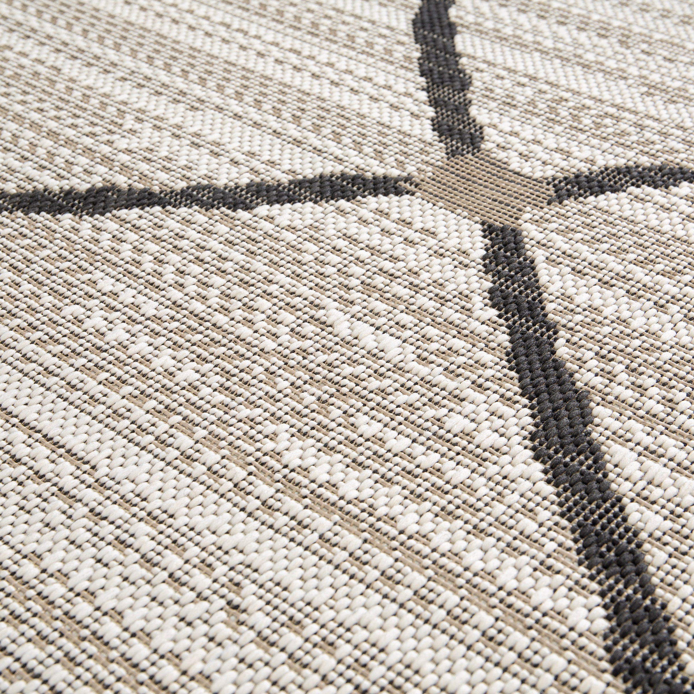 Primaflor-Ideen in Textil Teppich »Outdoorteppich PARADISE - Rhombus« rechteckig 4 mm Höhe Flachgewebe, Rauten, Scandi, In- und Outdoor geeignet, wasserfest