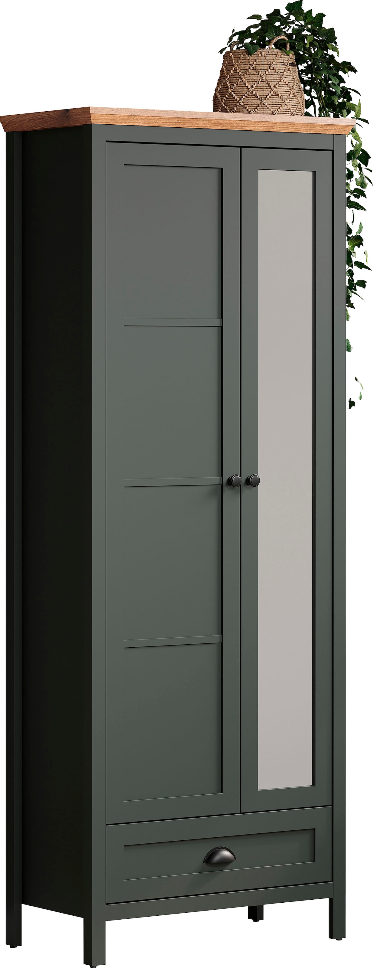Home affaire Armoire vestiaire »Vienna« 1 cuis tlg. Garderobenschrank, 2 Türen, 1 Schubkasten & Vollauszug 77/39/198 cm