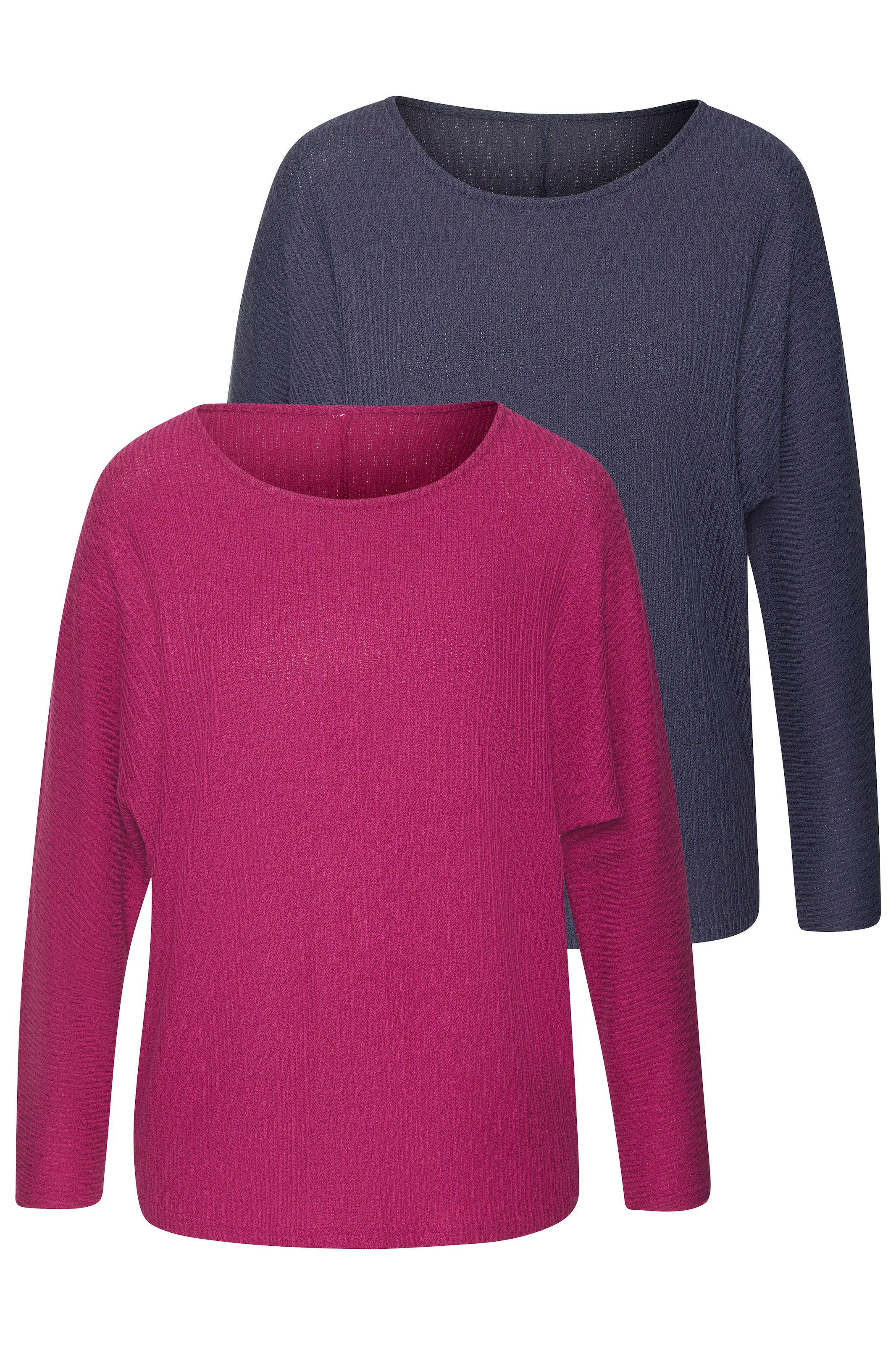 Image of Vivance Langarmshirt "in modischer Struktur-Optik" 2er-Pack, aus pflegeleichter Strickqualität mit Viskose