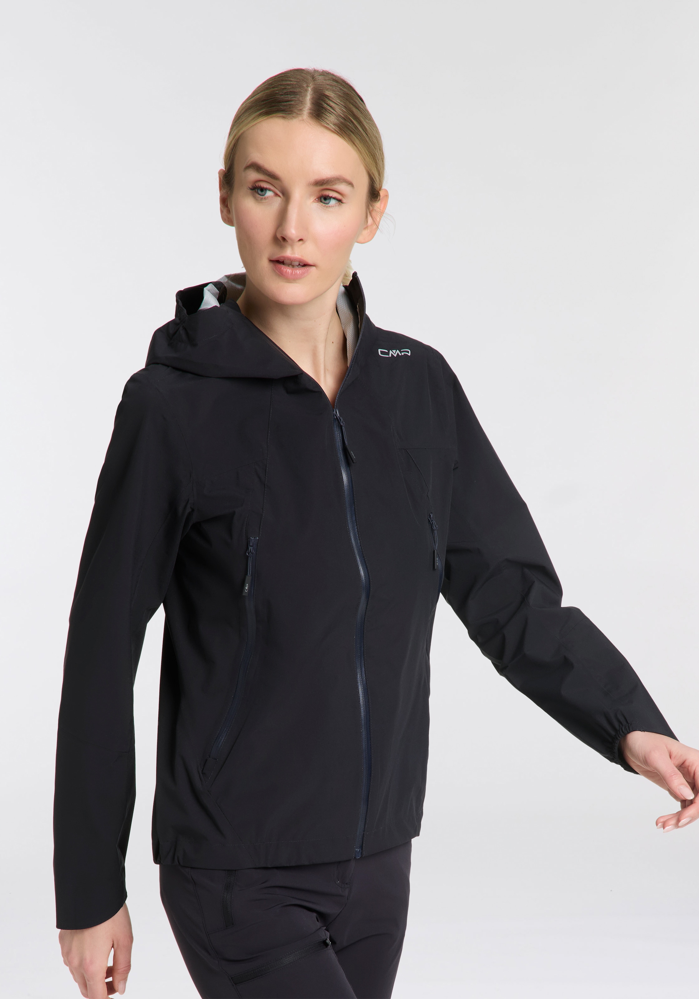 Cmp Antracite Regenjacke Mit Regulierbarer Kapuze, 2-Lagen-Konstruktion, Wasserabweisend