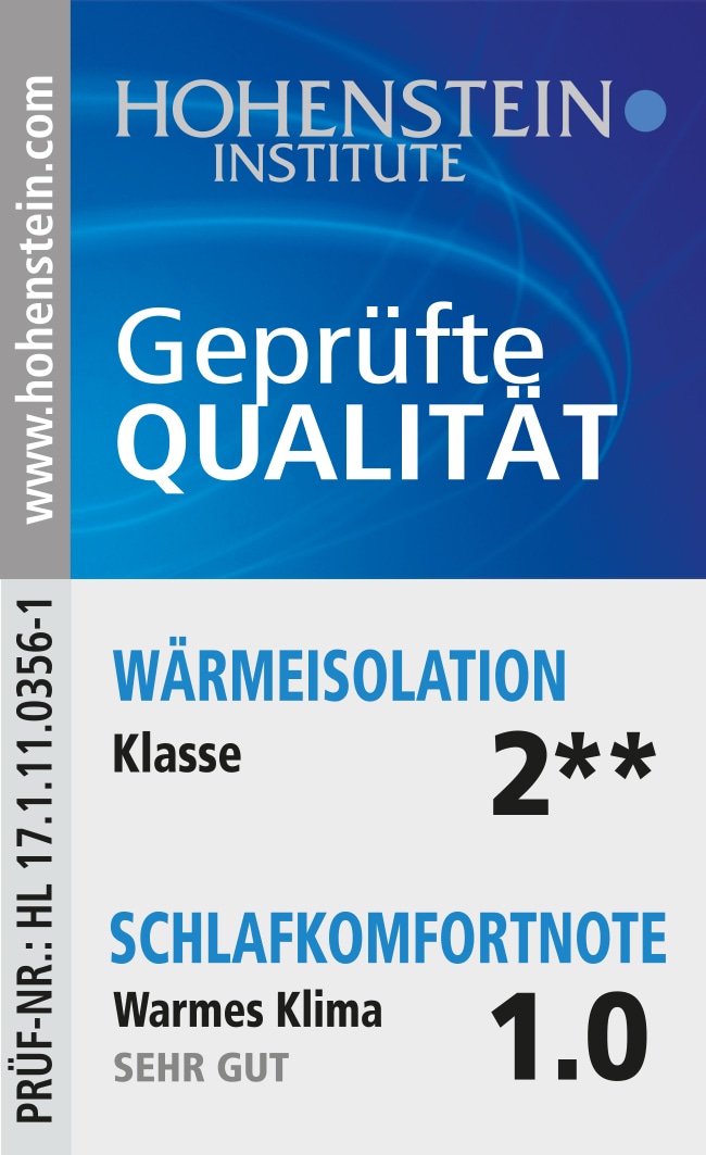 BeSports 4-Jahreszeitenbett »BeSports Premium« 4-Jahreszeiten 1 Stk. tlg. Hohenstein Klimakomfort "sehr gut" getestet*