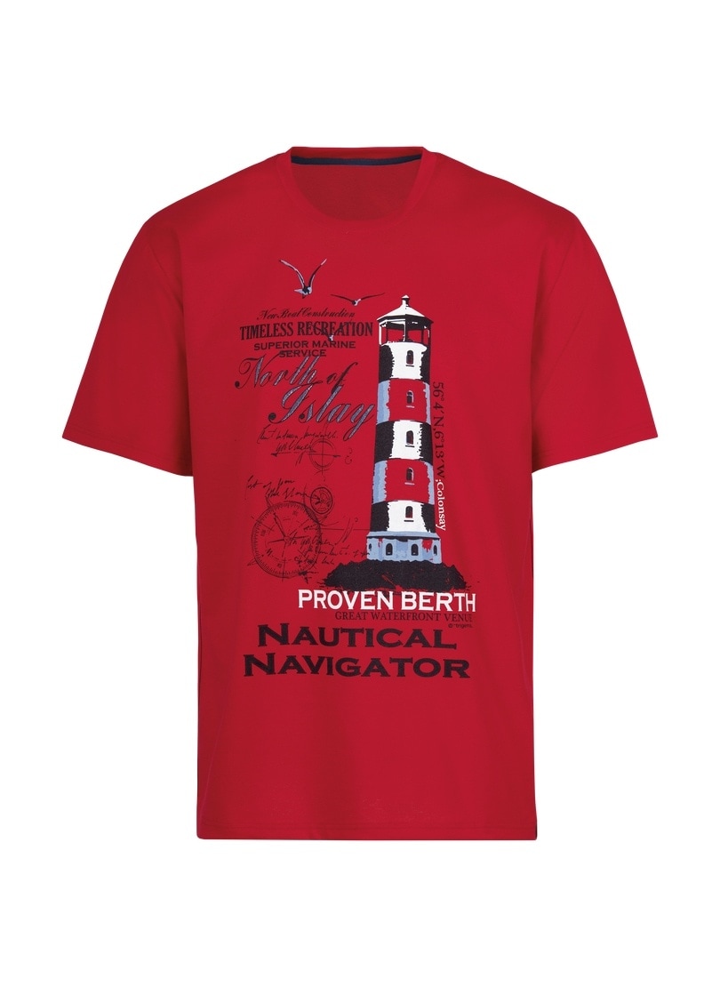 maritimem T-Shirt Motiv« ♕ mit auf Freizeitshirt Trigema »TRIGEMA versandkostenfrei