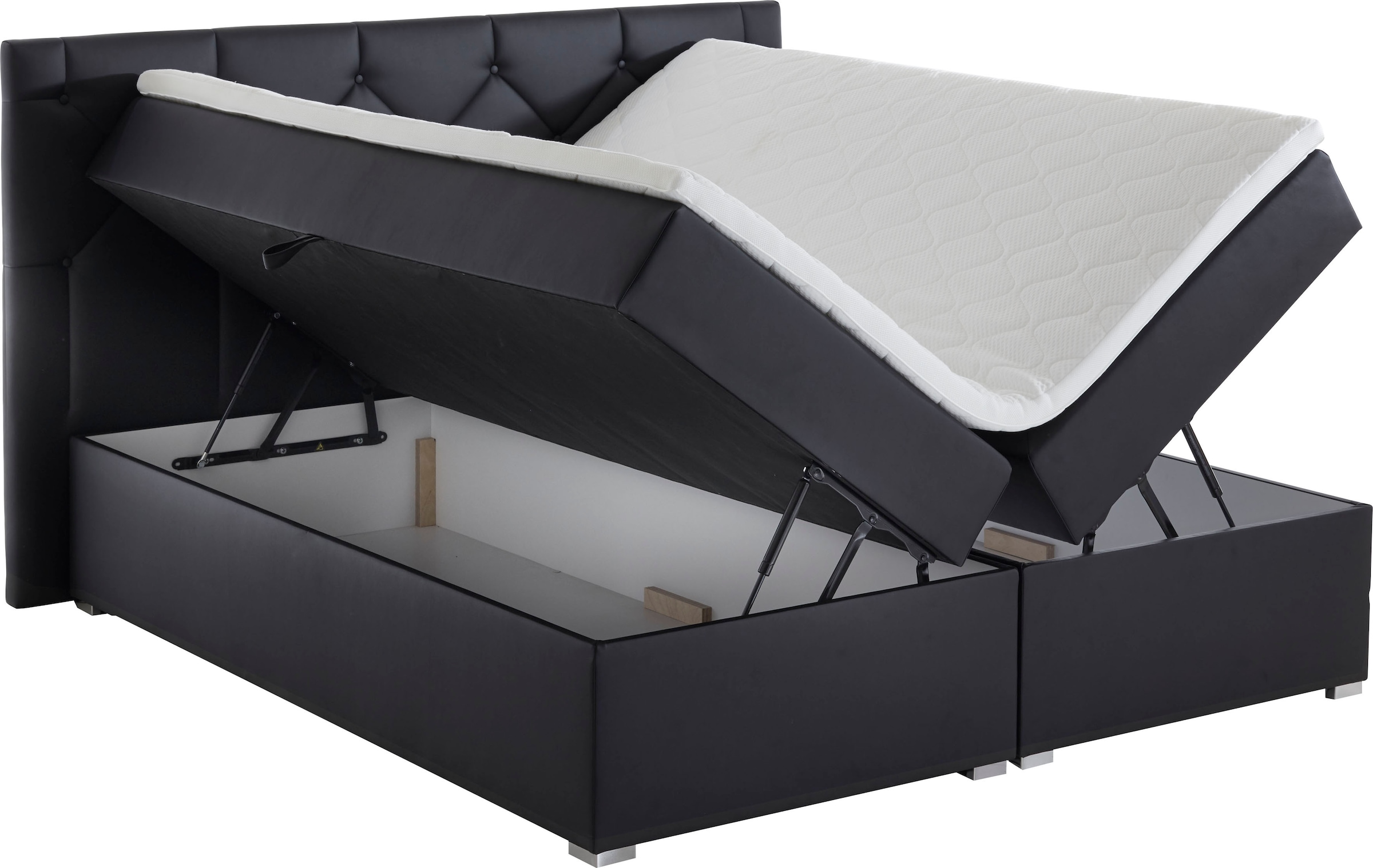 ATLANTIC home collection Lit de boxe »Meike« mit XXL-Bettkasten und Topper