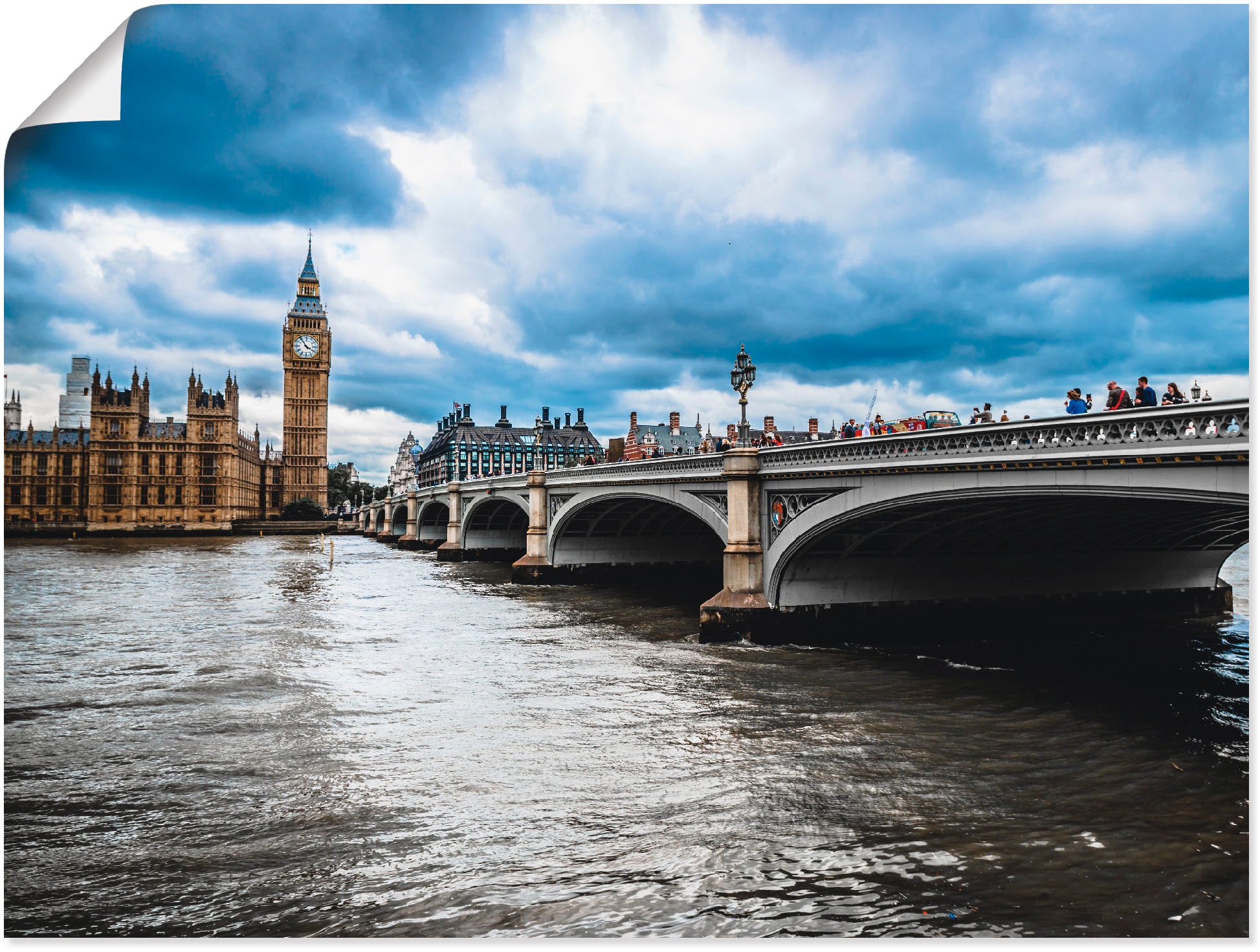 Image of Artland Wandbild »London Westminster Bridge«, Gebäude, (1 St.), in vielen Grössen & Produktarten - Alubild / Outdoorbild für den Aussenbereich, Leinwandbild, Poster, Wandaufkleber / Wandtattoo auch für Badezimmer geeignet bei Ackermann Versand Schweiz