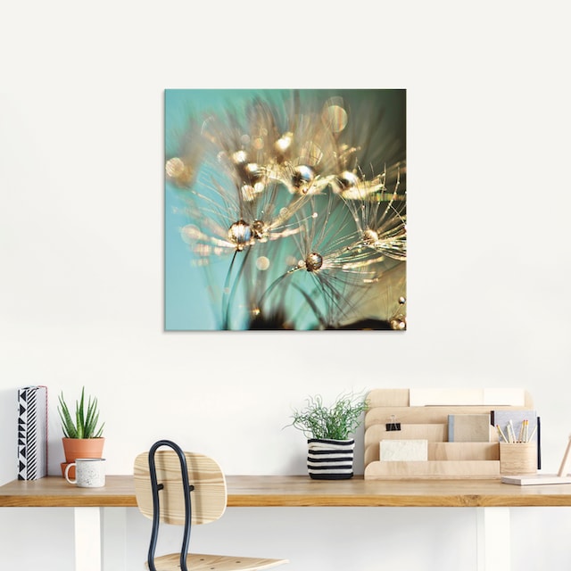 Artland Glasbild »Pusteblume glänzendes Gold«, Blumen, (1 St.), in  verschiedenen Grössen kaufen