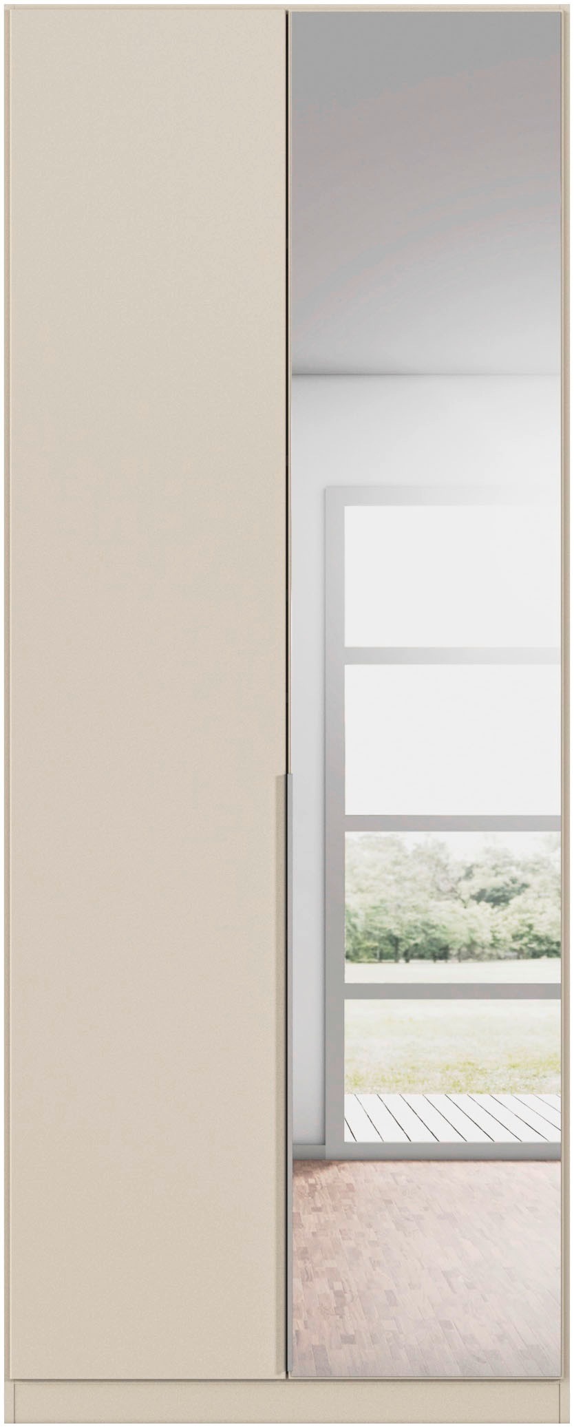 GOODproduct Armoire à portes battantes »Kleiderschrank Schrank Garderobe AGORDO mit Dekor- oder Hochglanzfront« en deux couleurs de poignées, largeurs 91-405 cm,  aménagement intérieur réfléchi, en 8 largeurs et 2 hauteurs, FABRIQUÉ EN ALLEMAGNE