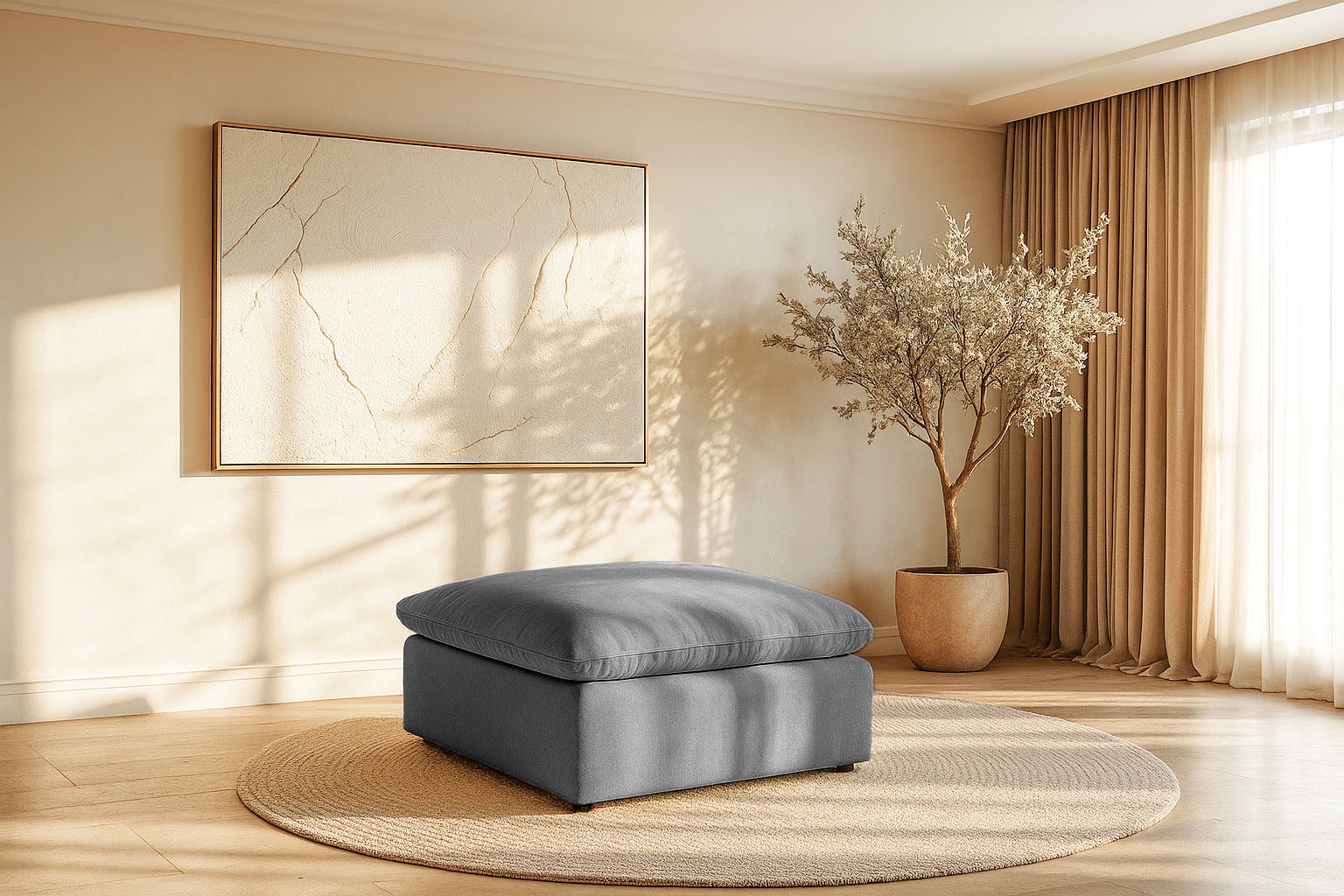 Image of GOODproduct Polsterhocker "Venslev" schöne Ergänzung für das Sofa