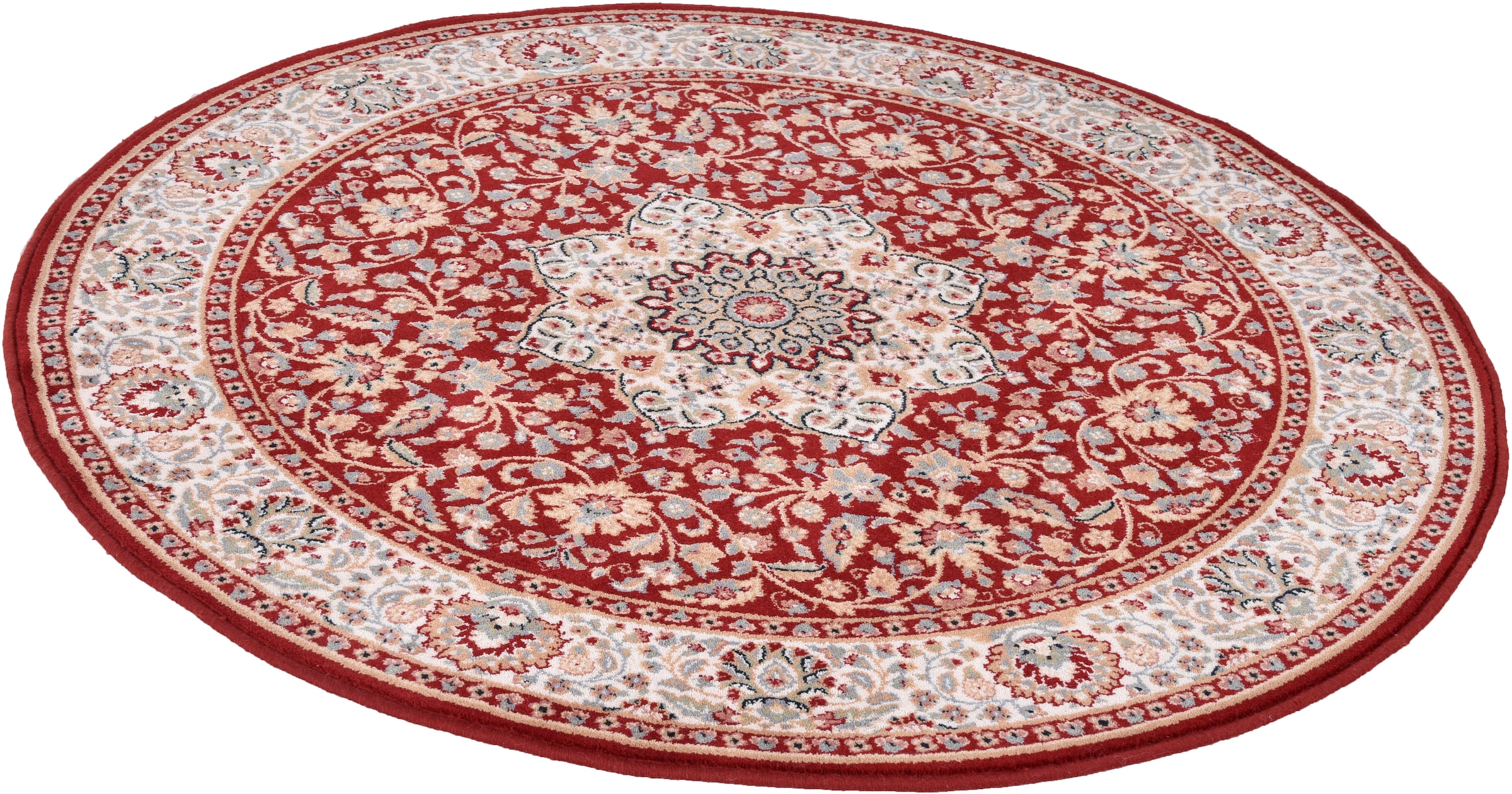 Image of THEKO Wollteppich "Dolna - 859" rund 10 mm Höhe Kurzflor, reine Wolle, Orient-Optik