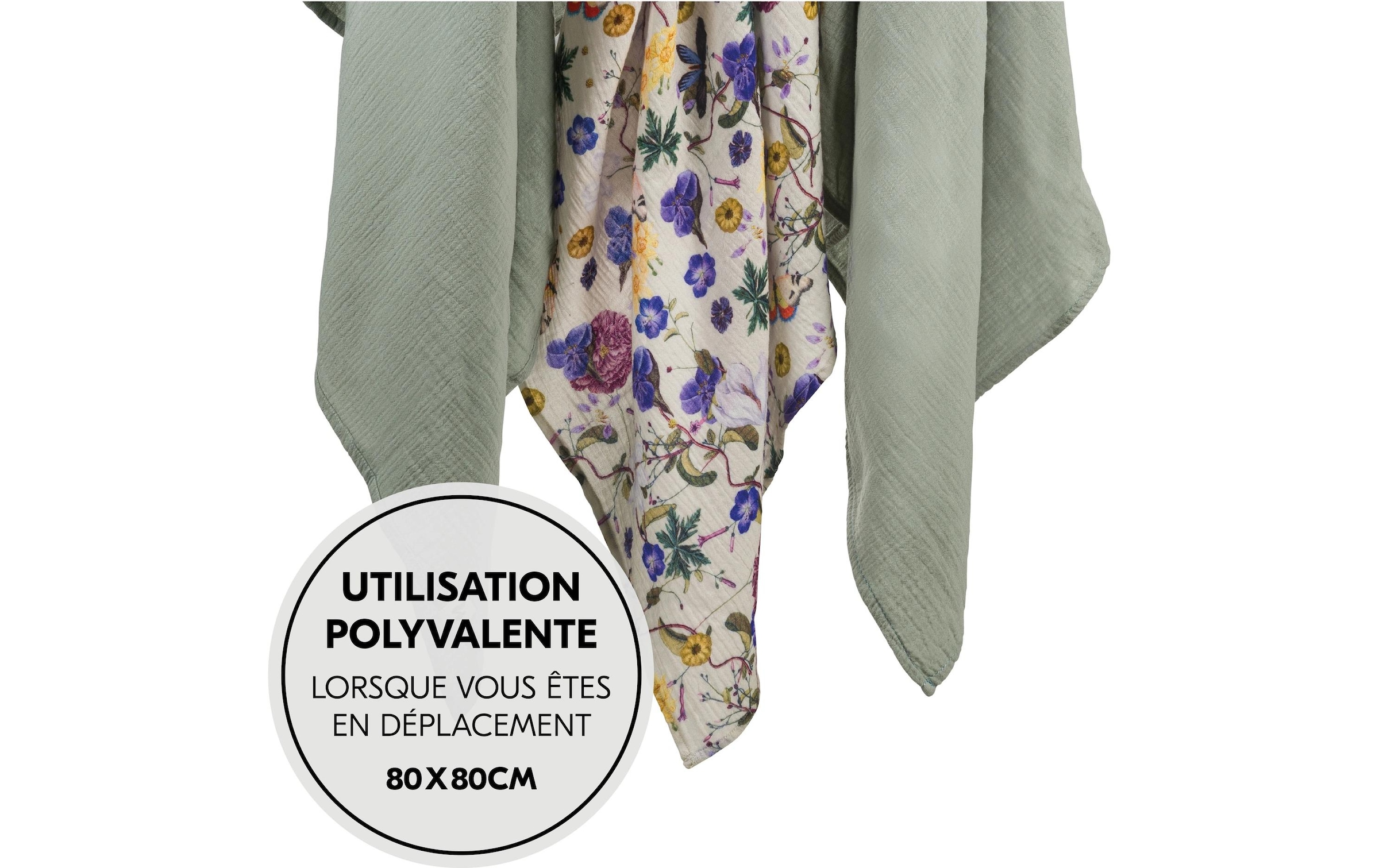 Hauck Doudou »Cuddle N Clean 3Set Sage-Beige-Floral« 3 tlg.