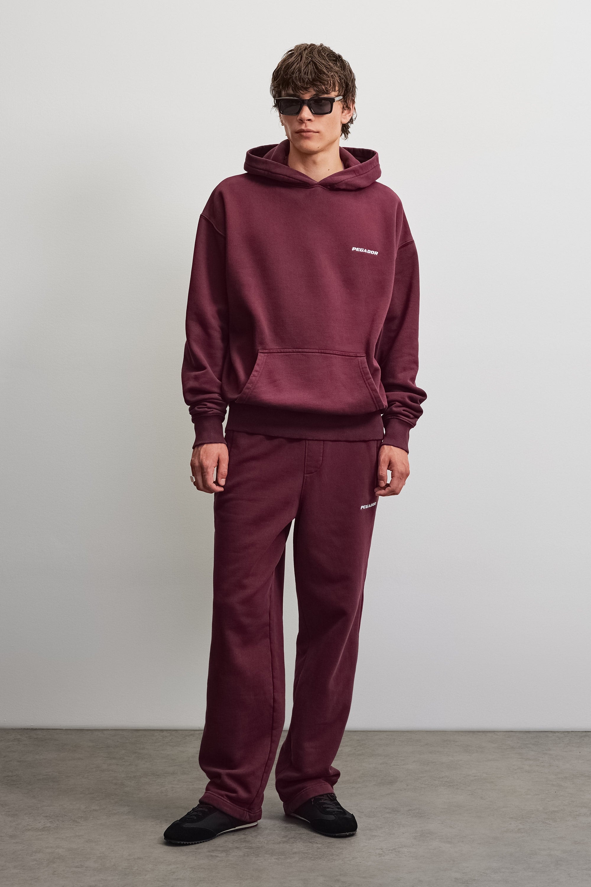 PEGADOR Sweat à capuche »Logo Oversized Hoodie«, mélange de coton, oversize
