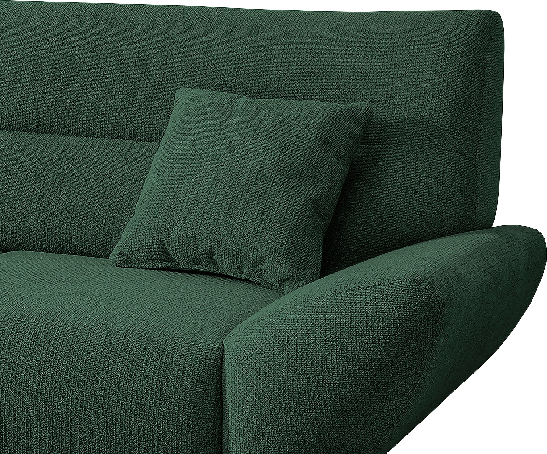 INOSIGN Ecksofa »Drago, elegant und zeitlos, komfortabel, Holzfuss, L-Form«, frei im Raum stellbar, inkl. 2 Zierkissen