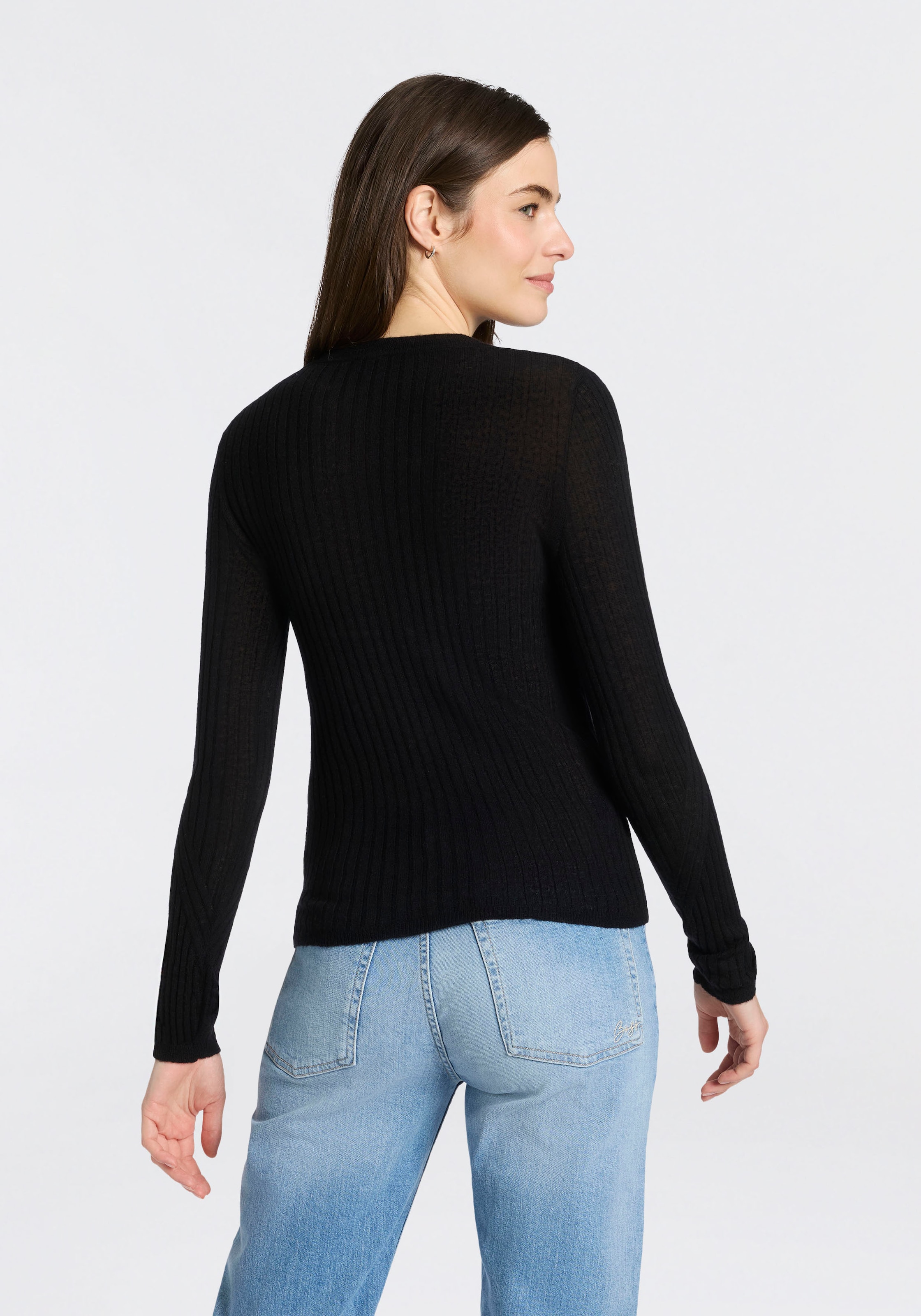 BOSS ORANGE Pull à col rond »Fennoni Premium Damenmode« Schurwoll-Mix, slim fit