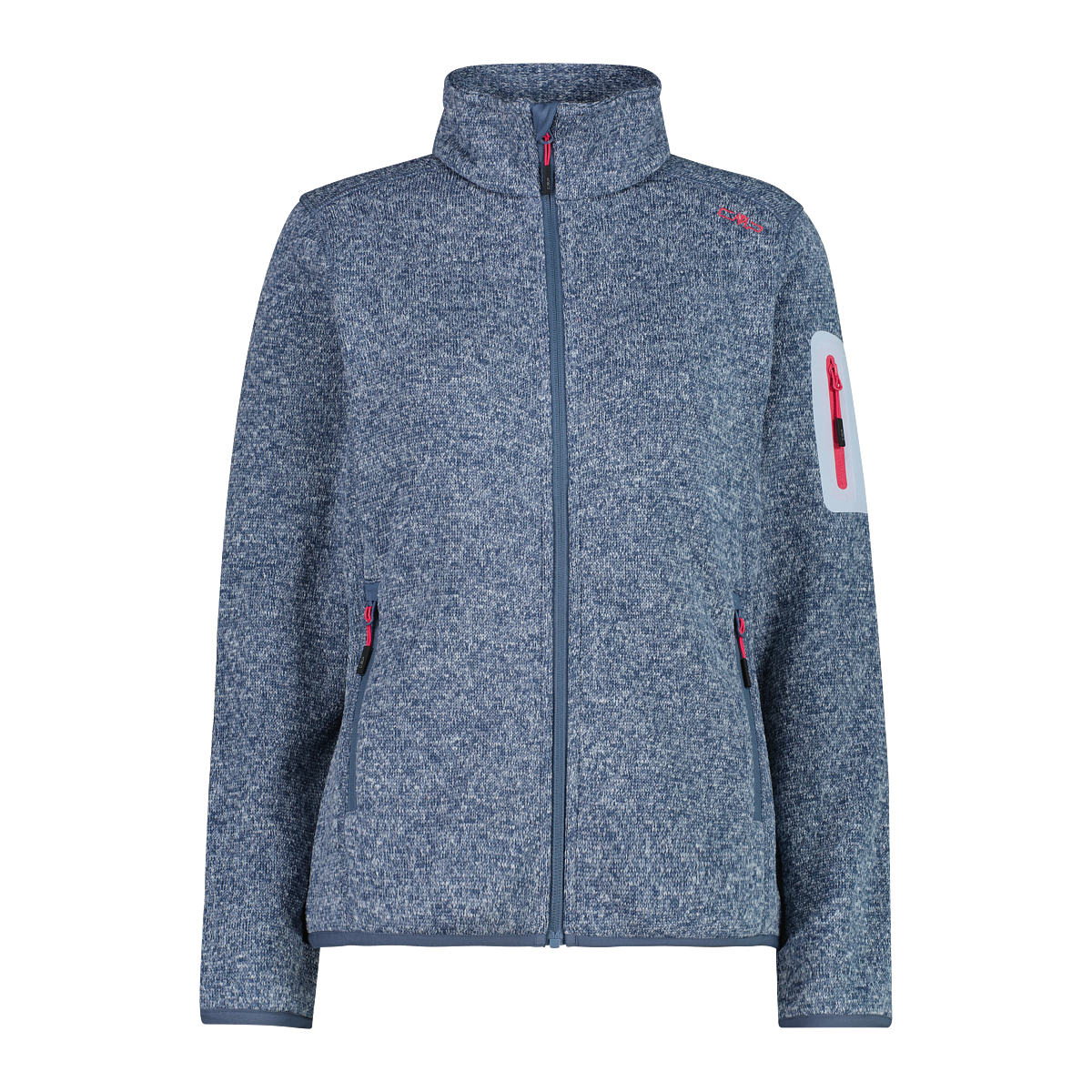 CMP Veste en laine polaire »KNITTED MELANGE FLEECE WOMAN JACKET« Wärmeisolierend & Schnell trocknend & Atmungsaktiv, Übergangsjacke