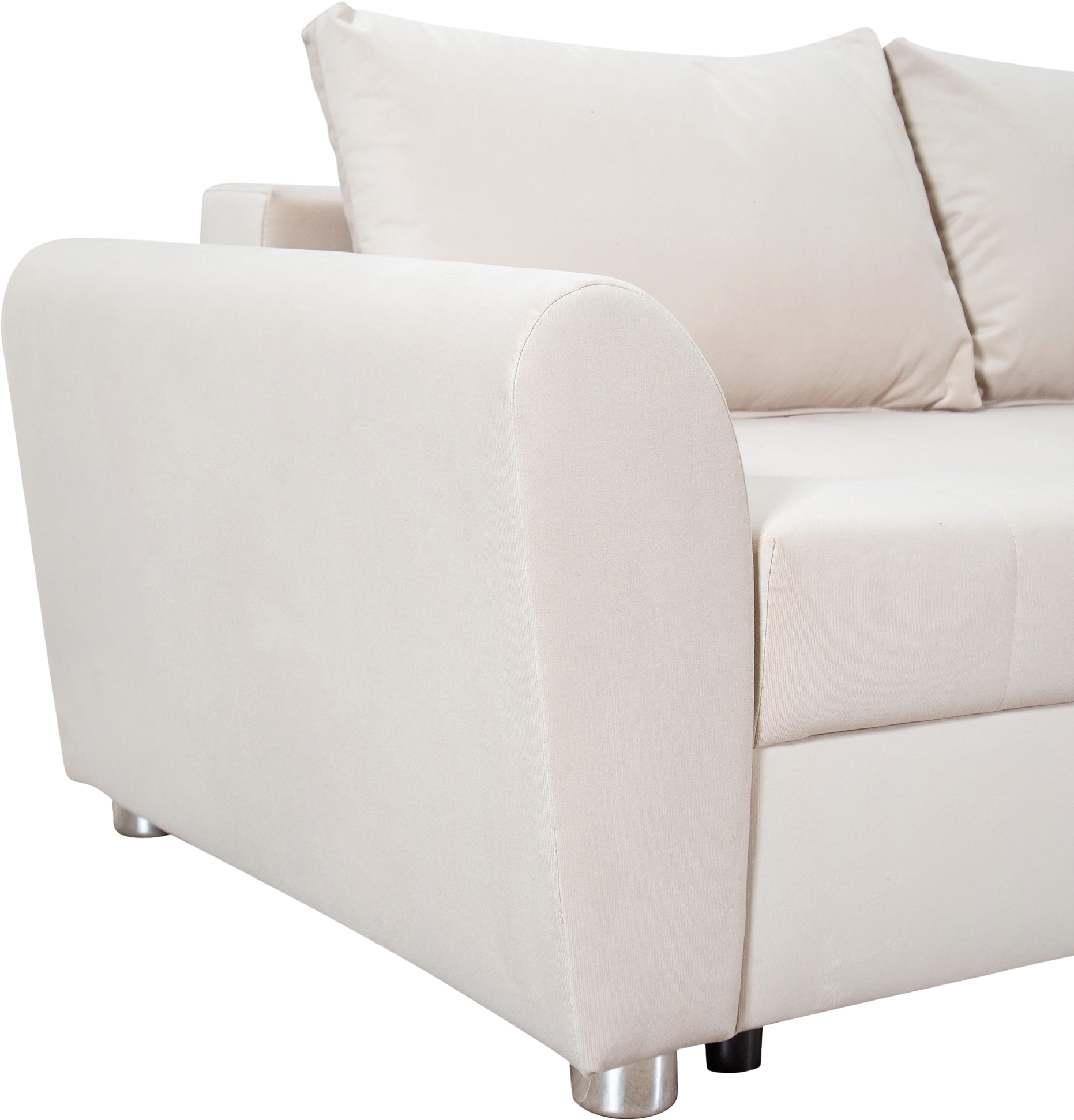 COLLECTION AB Ecksofa »Jana L-Form«, inkl. Bettfunktion,Bettkasten und Bonnelfederkern