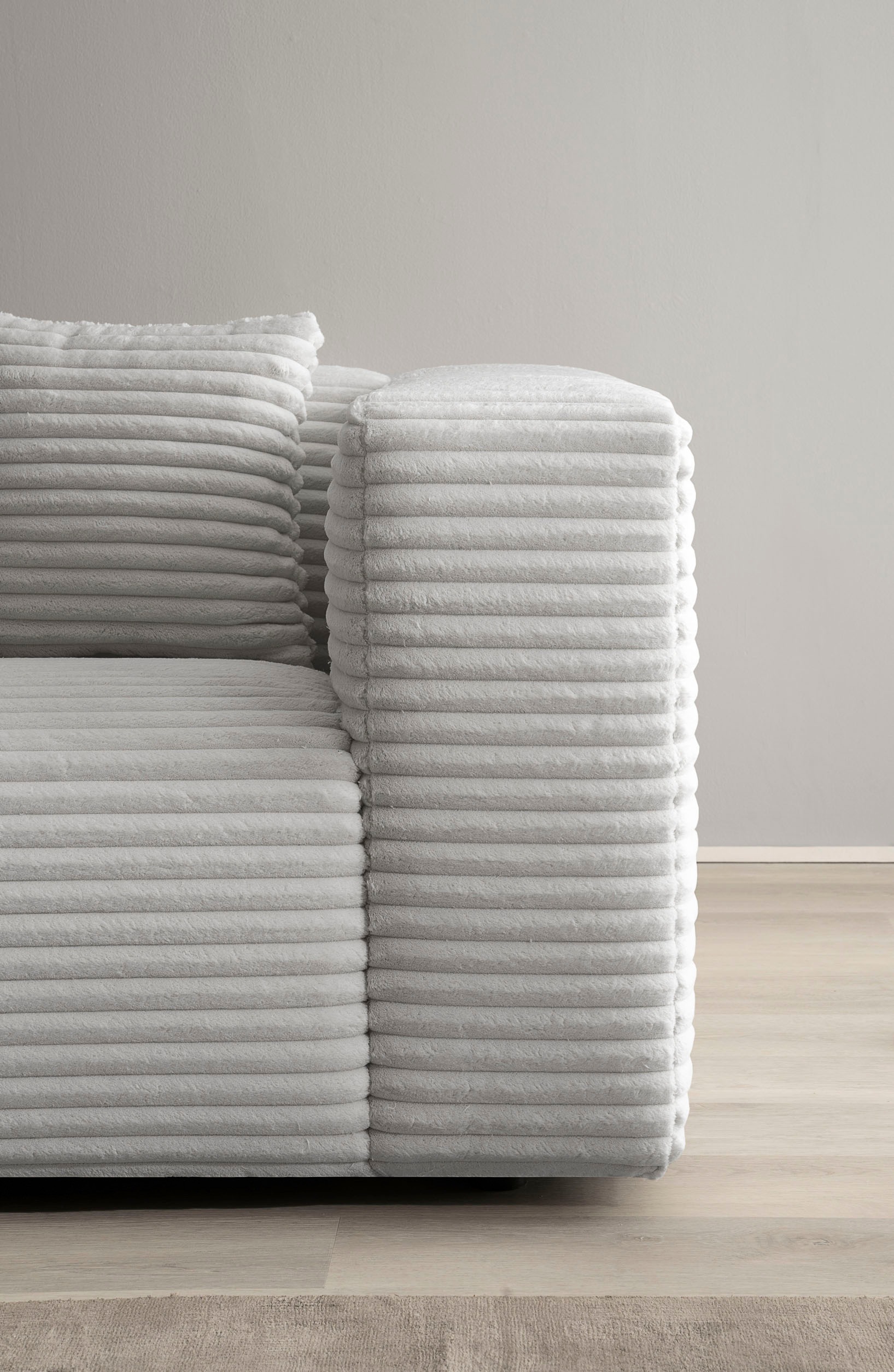 Home affaire Ecksofa »BAKELS, L-Form in Cord oder Boucle-Stoff, moderne Couch« wahlweise Recamiere rechts/links, bequemer Sitzkomfort