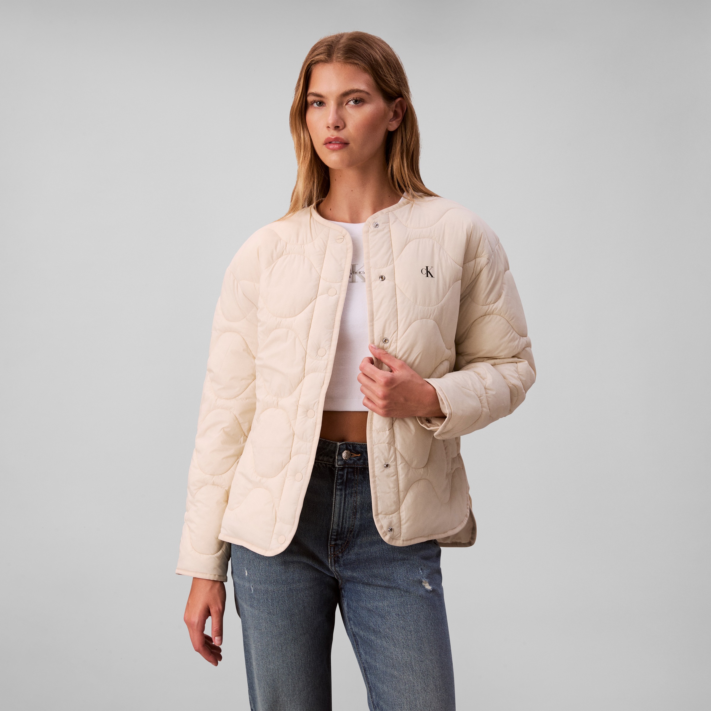Image of Calvin Klein Jeans Steppjacke "INSULATED LINER JACKET" ohne Kapuze Mit Rundhalsausschnitt