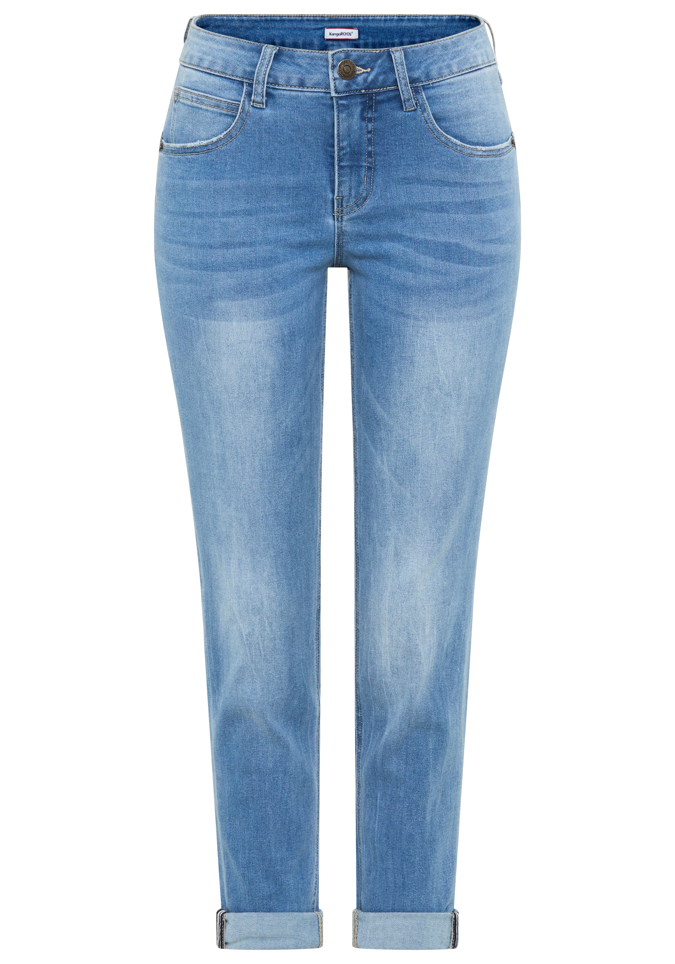 KangaROOS Relax-fit-Jeans »RELAX-FIT HIGH WAIST« knöchelfreie Schnittform,  krempelbare Beinabschlüsse