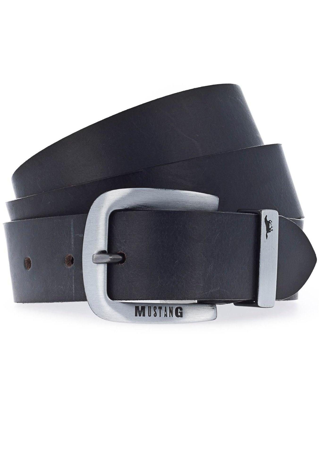 Image of MUSTANG Ledergürtel, bis 130 cm, mit charakteristischer Markenprägung bei Ackermann Versand Schweiz