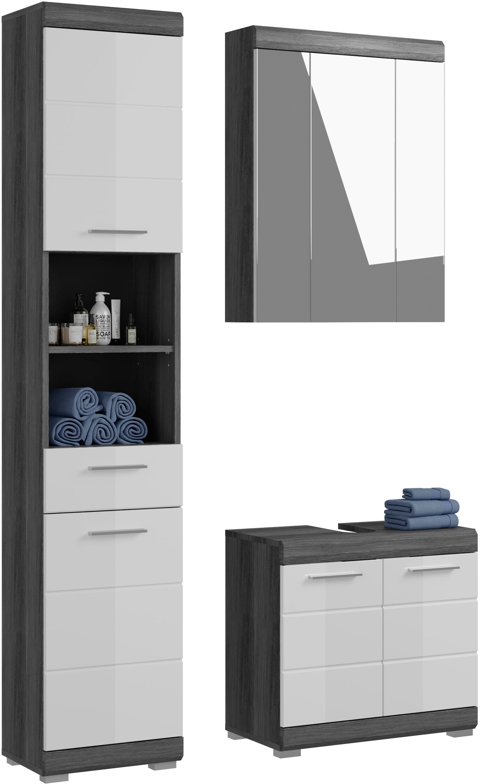 Image of welltime Badmöbel-Set "SIENA, 3 teilig, bestehend aus:" Set, TOPSELLER, 3 Stk. tlg.