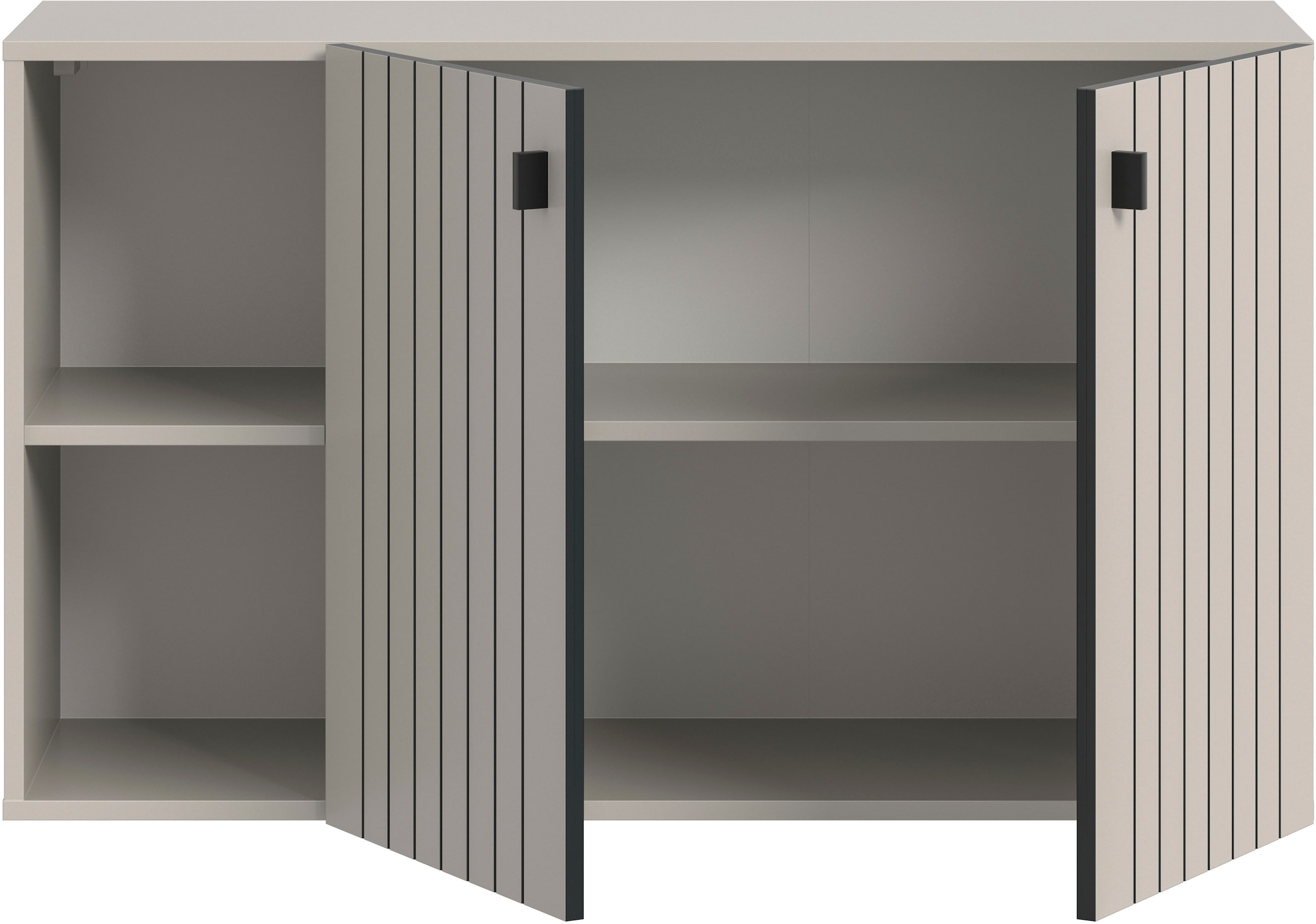 Home affaire Schuhschrank »TATIO, Breite 106 cm, hängend, Rillenopik, offene Fächer« 1 Stk. tlg. Schuhschrank, Schuhkommode, Flurkommode, Kommode, Hängeschrank