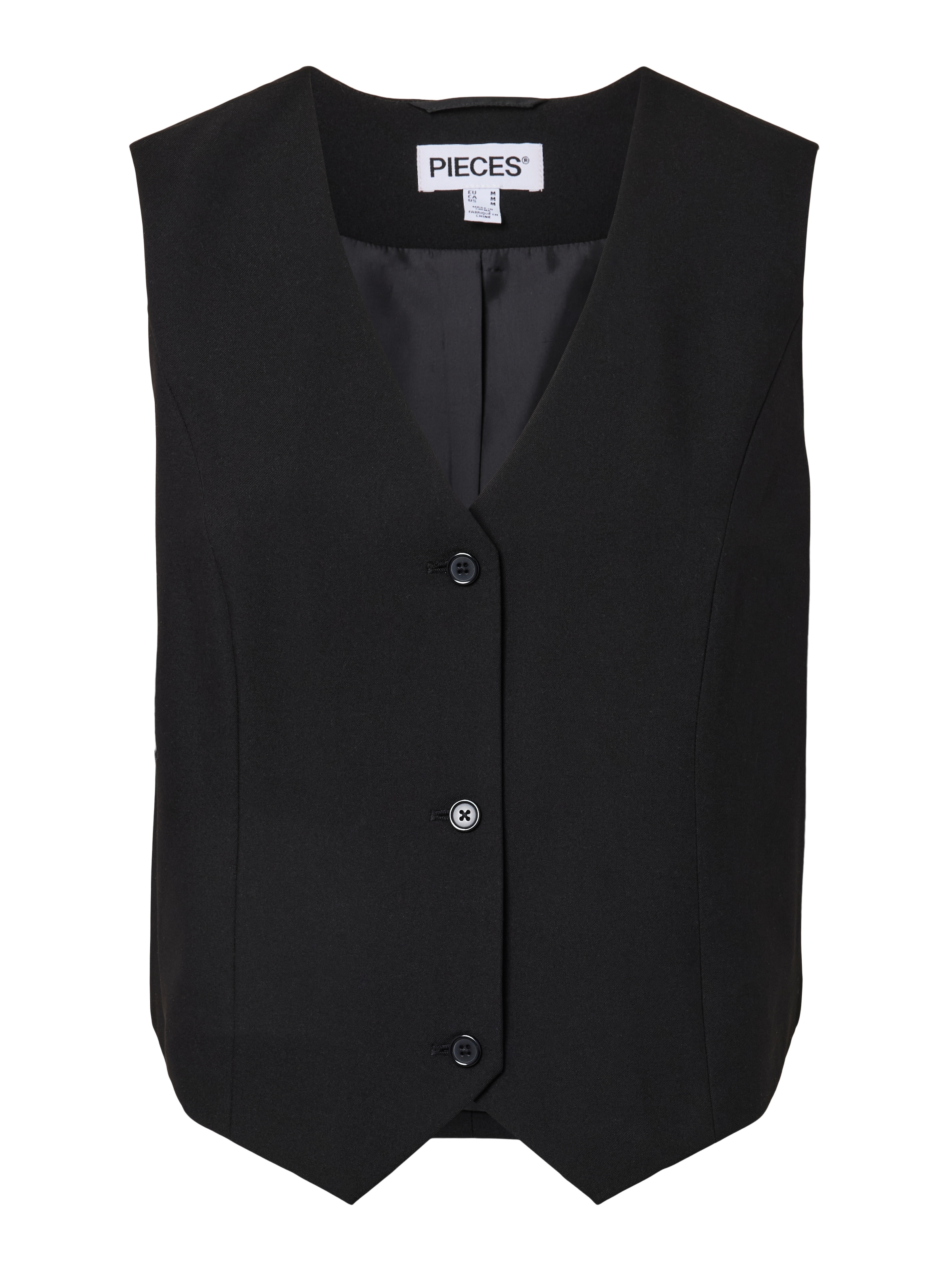 pieces Gilet de costume »PCBOSELLA VEST NOOS BC« mélange de matériaux