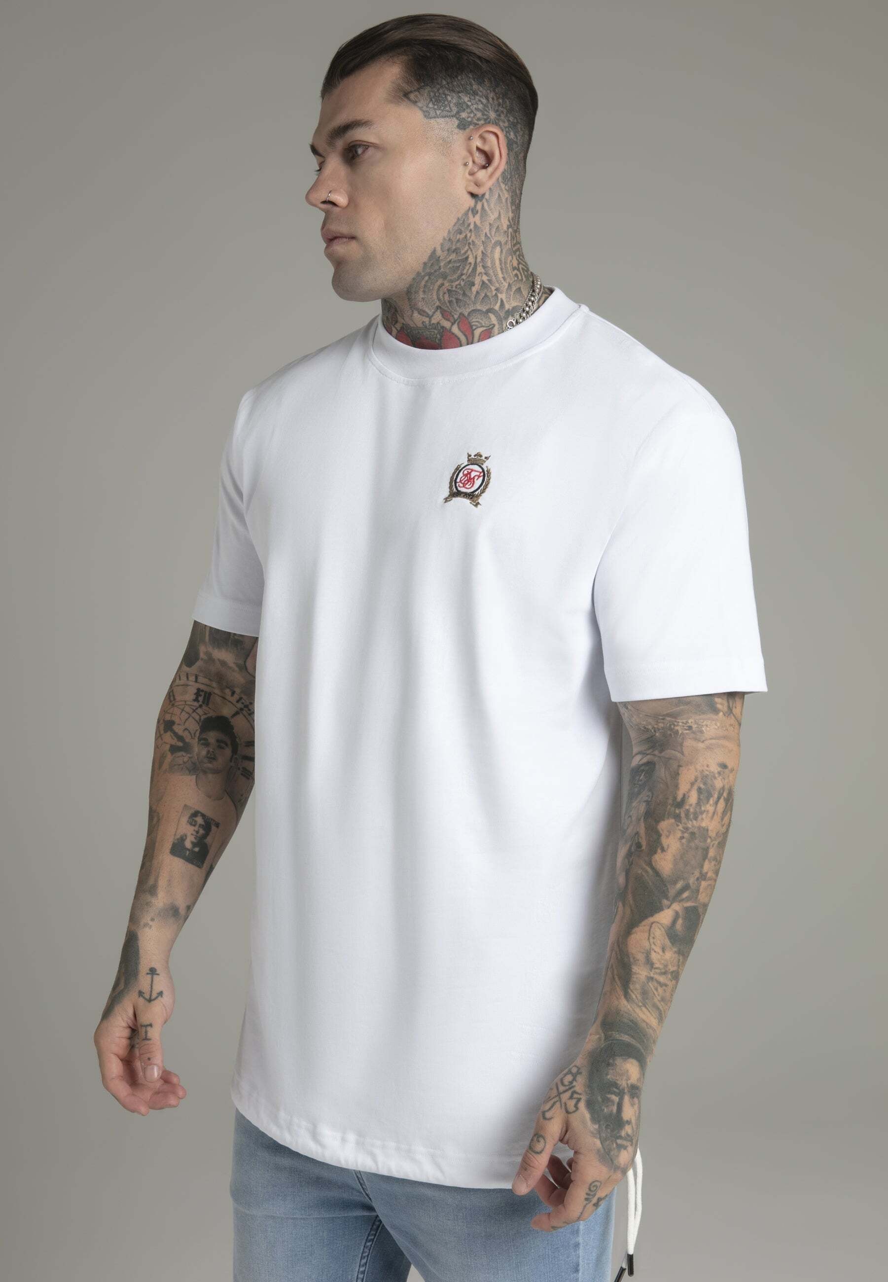 T-Shirt »Siksilk T-Shirt Oversized T-Shirt in White«