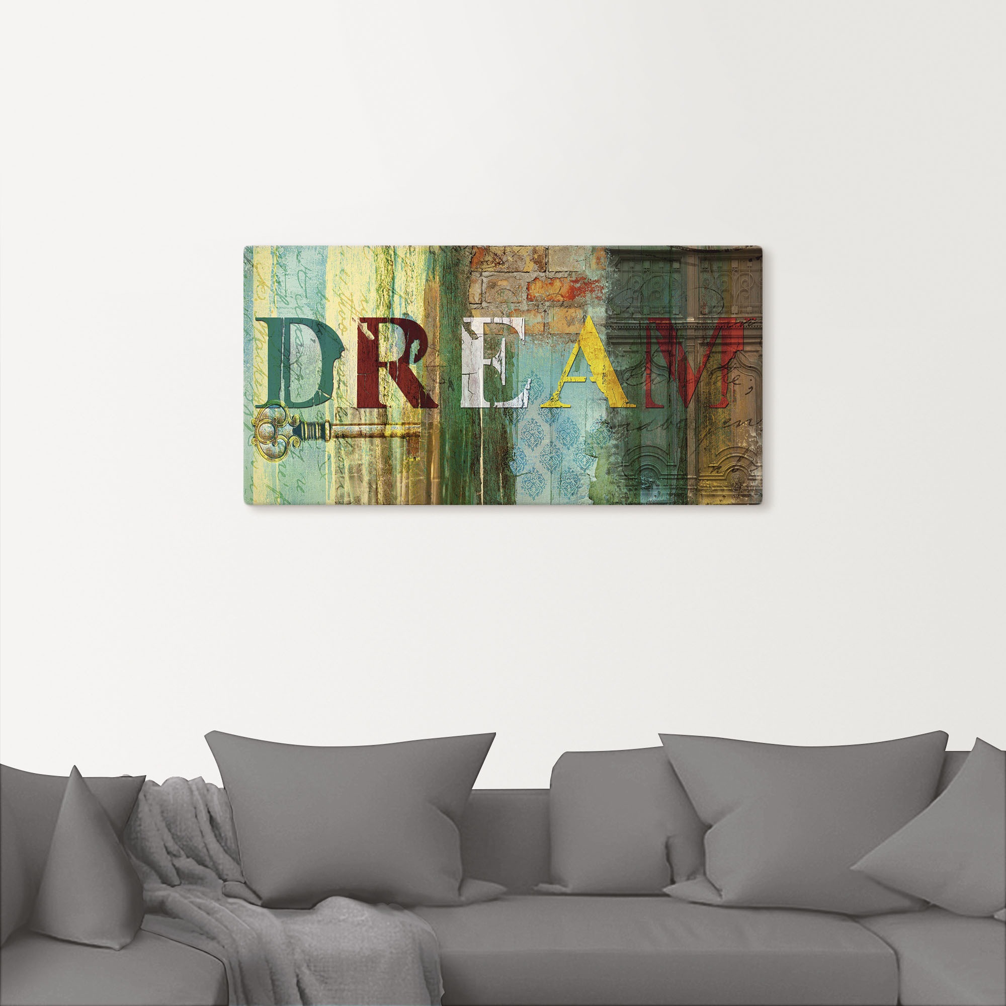Artland Wandbild »Traum«, Sprüche & Texte, (1 St.), als Leinwandbild, Poster, Wandaufkleber in verschied. Grössen