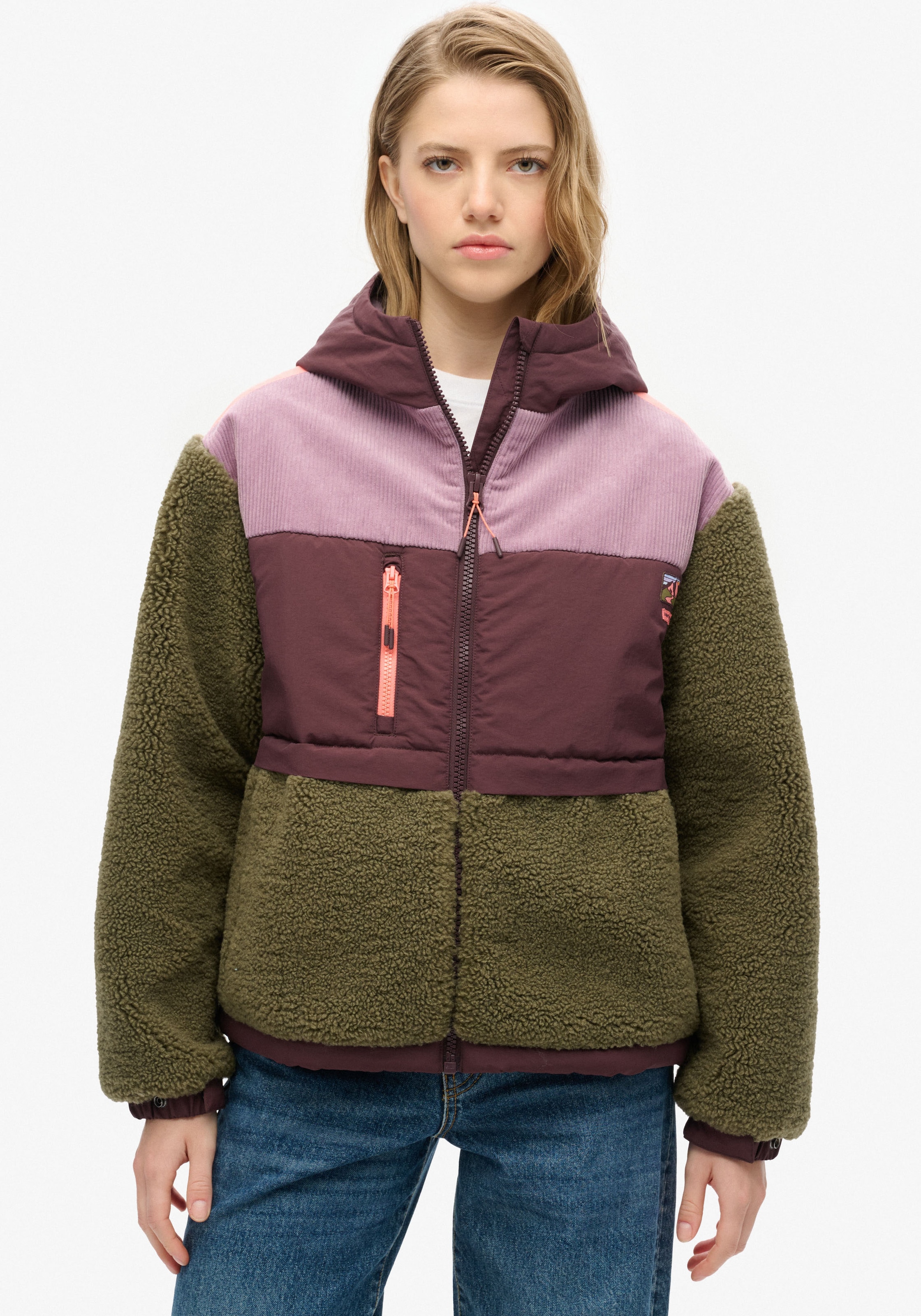 Parka »HOODED FLEECE JACKET«, mit Kapuze