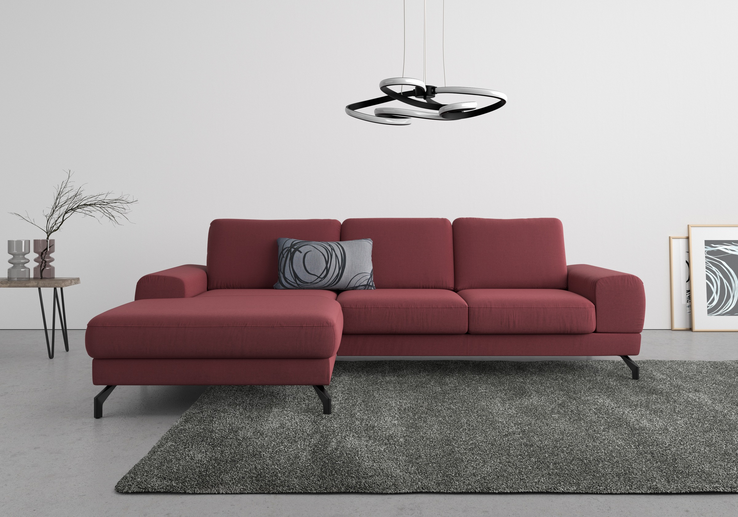 sit&more Ecksofa »Cinturo L-Form«, inklusive Sitztiefenverstellung und Federkern, Sitzhöhe 45 cm
