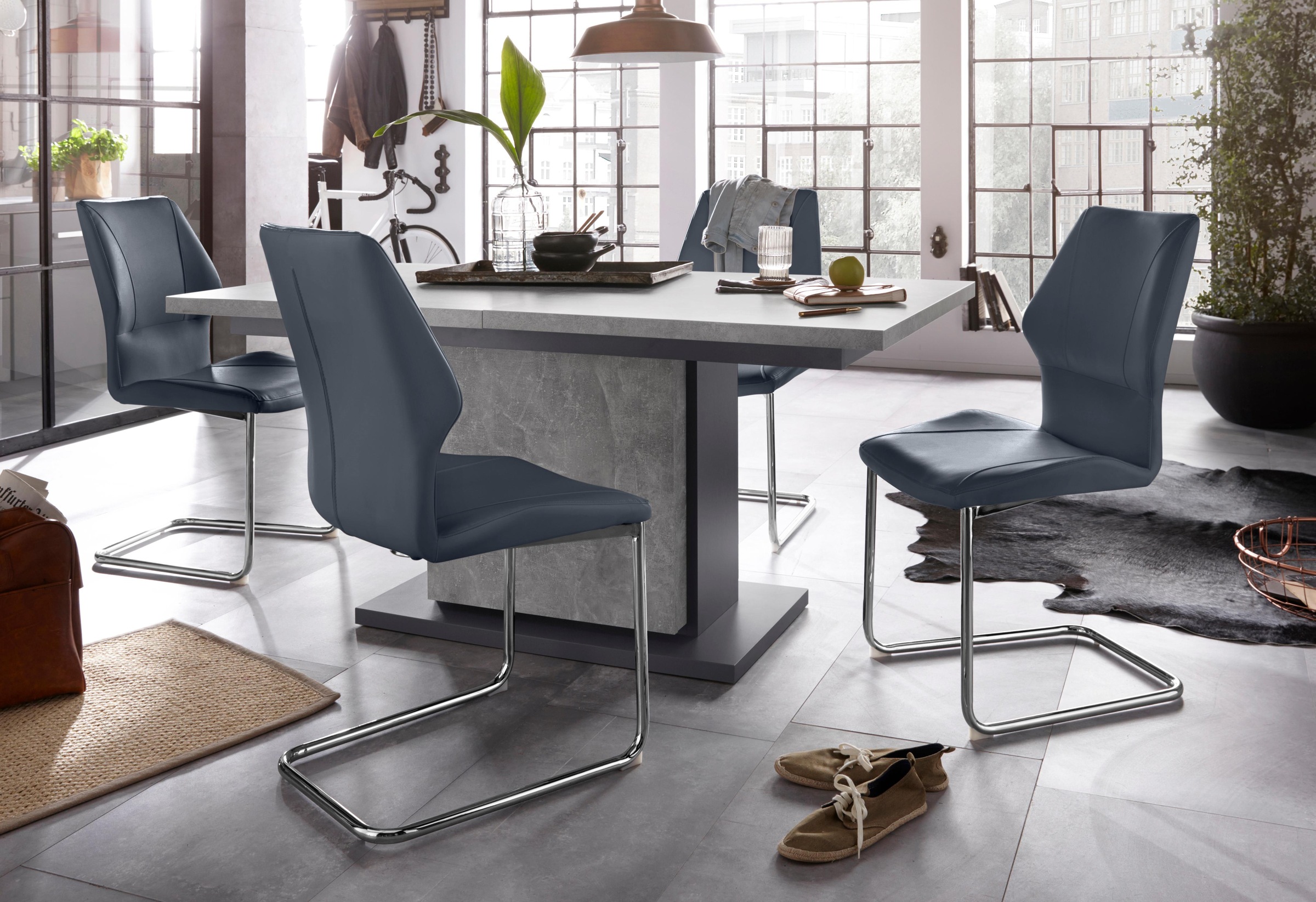 Image of Homexperts Essgruppe »Bärbel/Amelie«, Breite 140 cm mit Auszug und 4 Stühle bei Ackermann Versand Schweiz