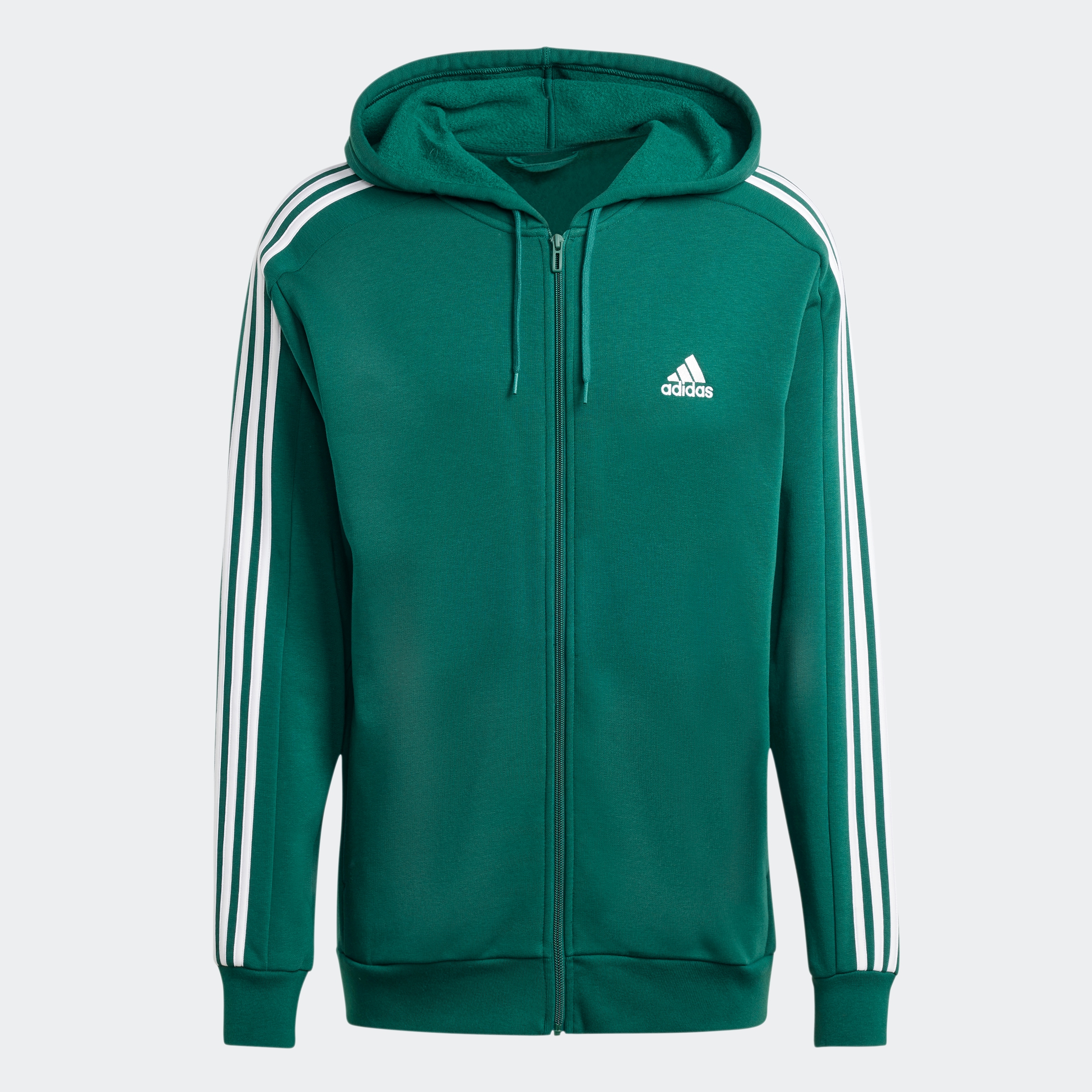 adidas Sportswear Kapuzensweatjacke »ESSENTIALS 3STREIFEN KAPUZENJACKE«, angenehmes Material aus Baumwollmix