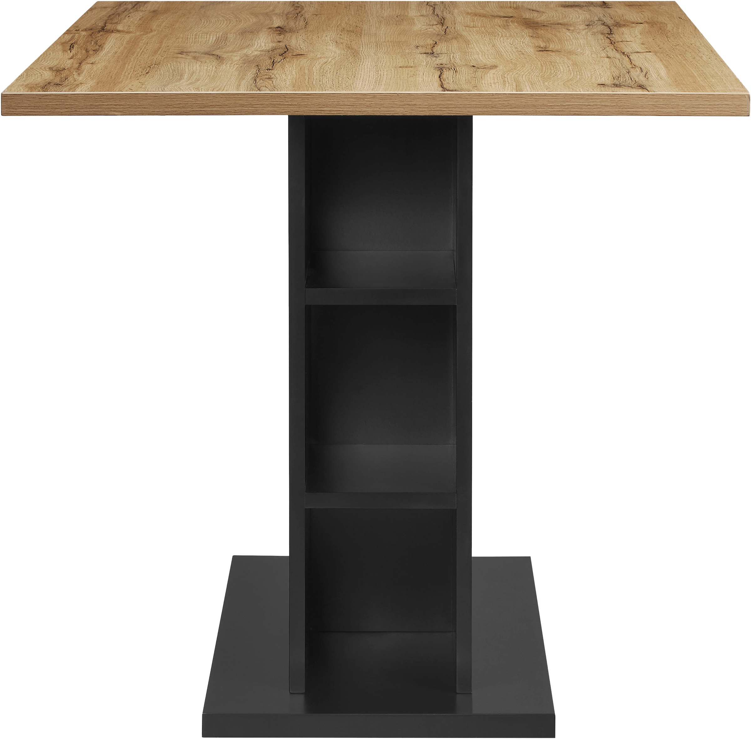 GOODproduct Esstisch »Hennia« Säulensockel, integrierte Ablagefächer, Breite 120 cm
