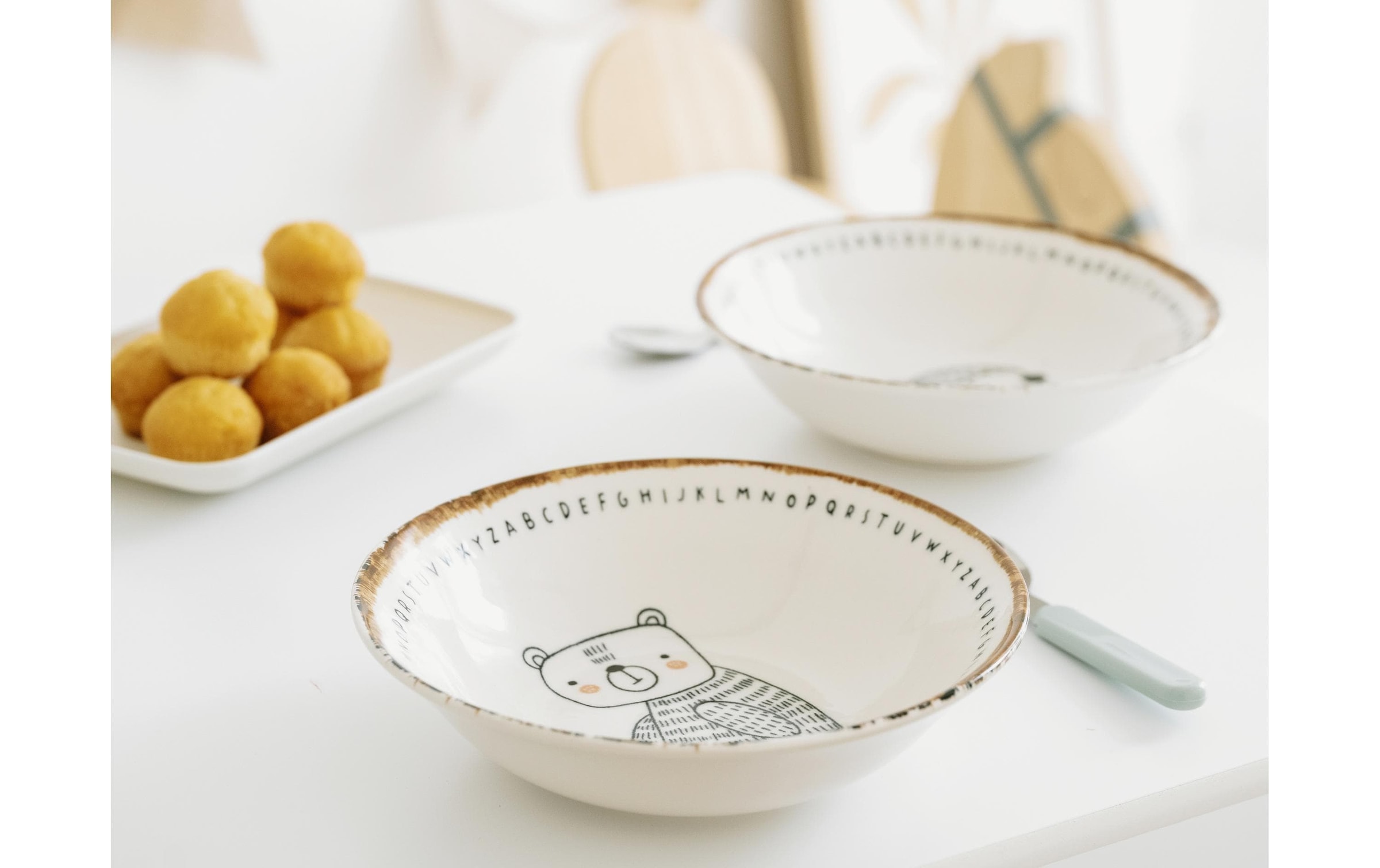 CreaTable Bol pour enfant »Freunde des Waldes Mehrzweckschale Steinzeug«