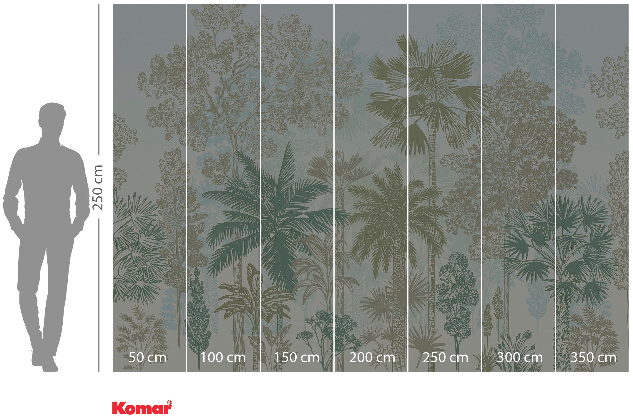 Komar Vliestapete »Digitaldruck Vlies - Milla de Palma - Grösse 350 x 250 cm«, bedruckt, Wohnzimmer, Schlafzimmer
