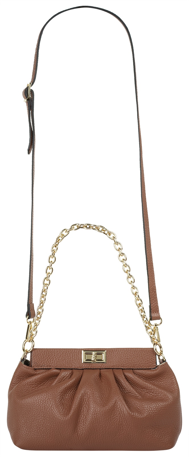 Cluty Umhängetasche echt Leder, Made in Italy