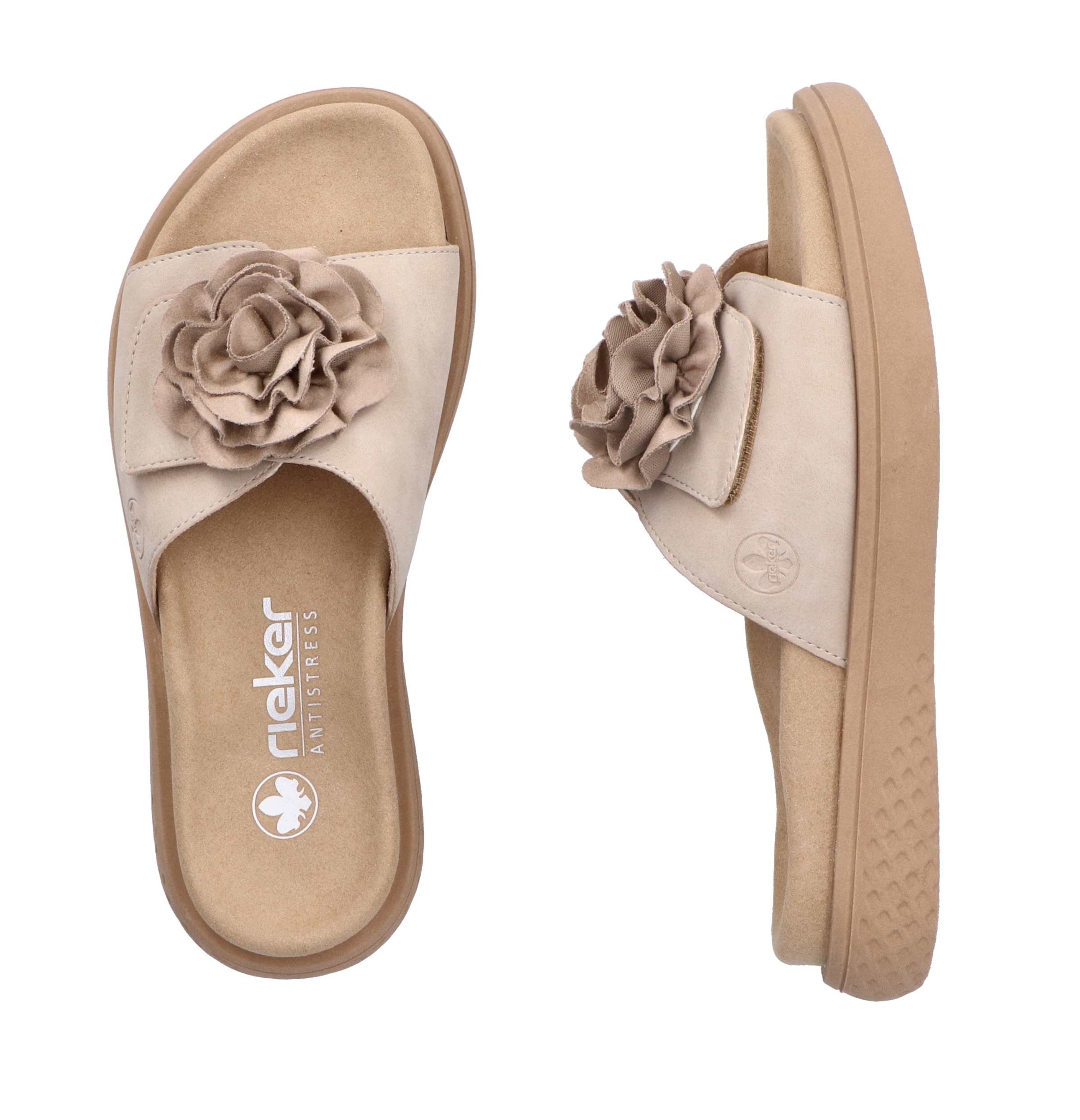 Rieker Pantolette  Sommerschuh, Hausschuh, Strandschuh mit bequemem Fussbett