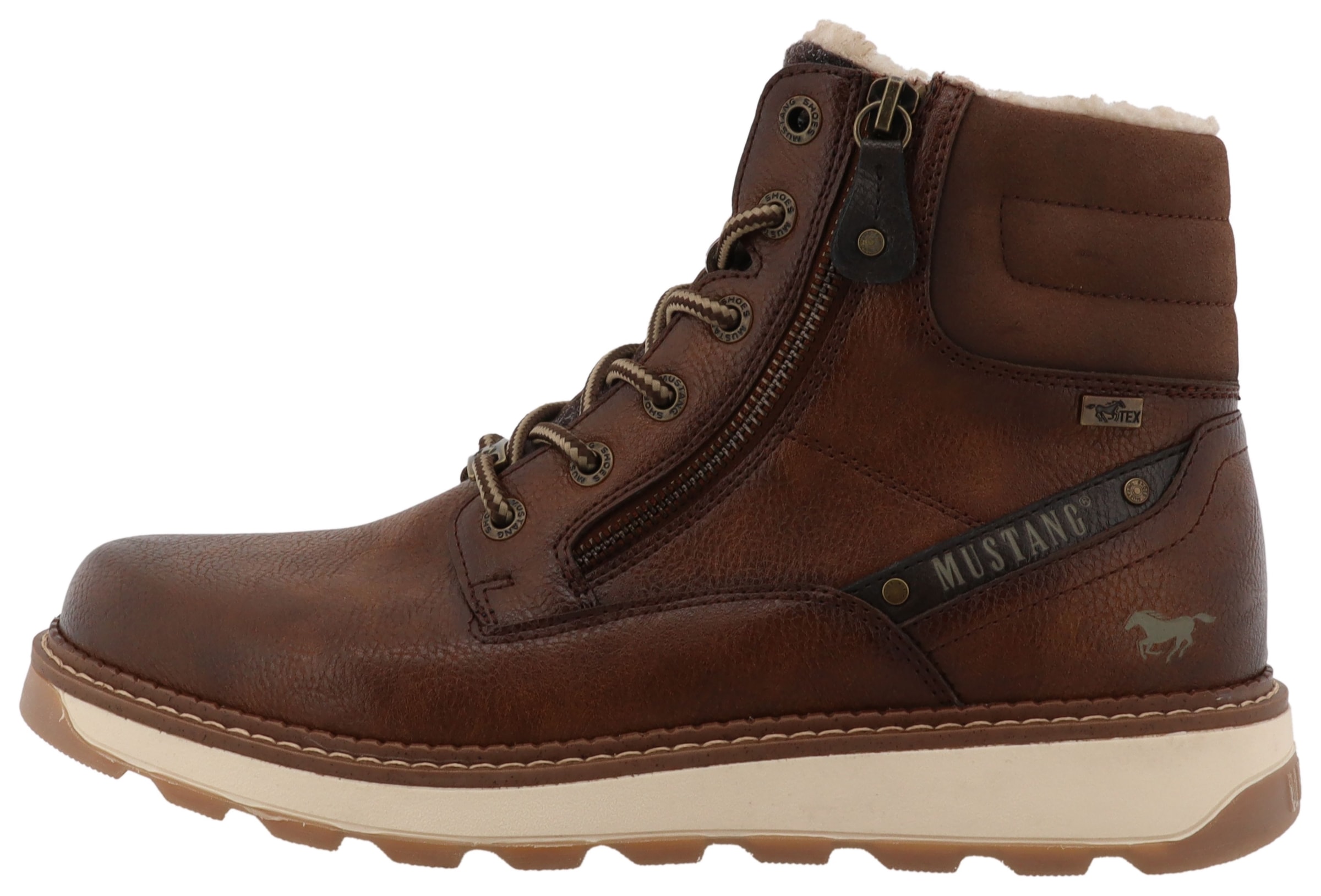 Mustang Shoes »Elio«  Schnürstiefel, Winterstiefel mit Warmfutter