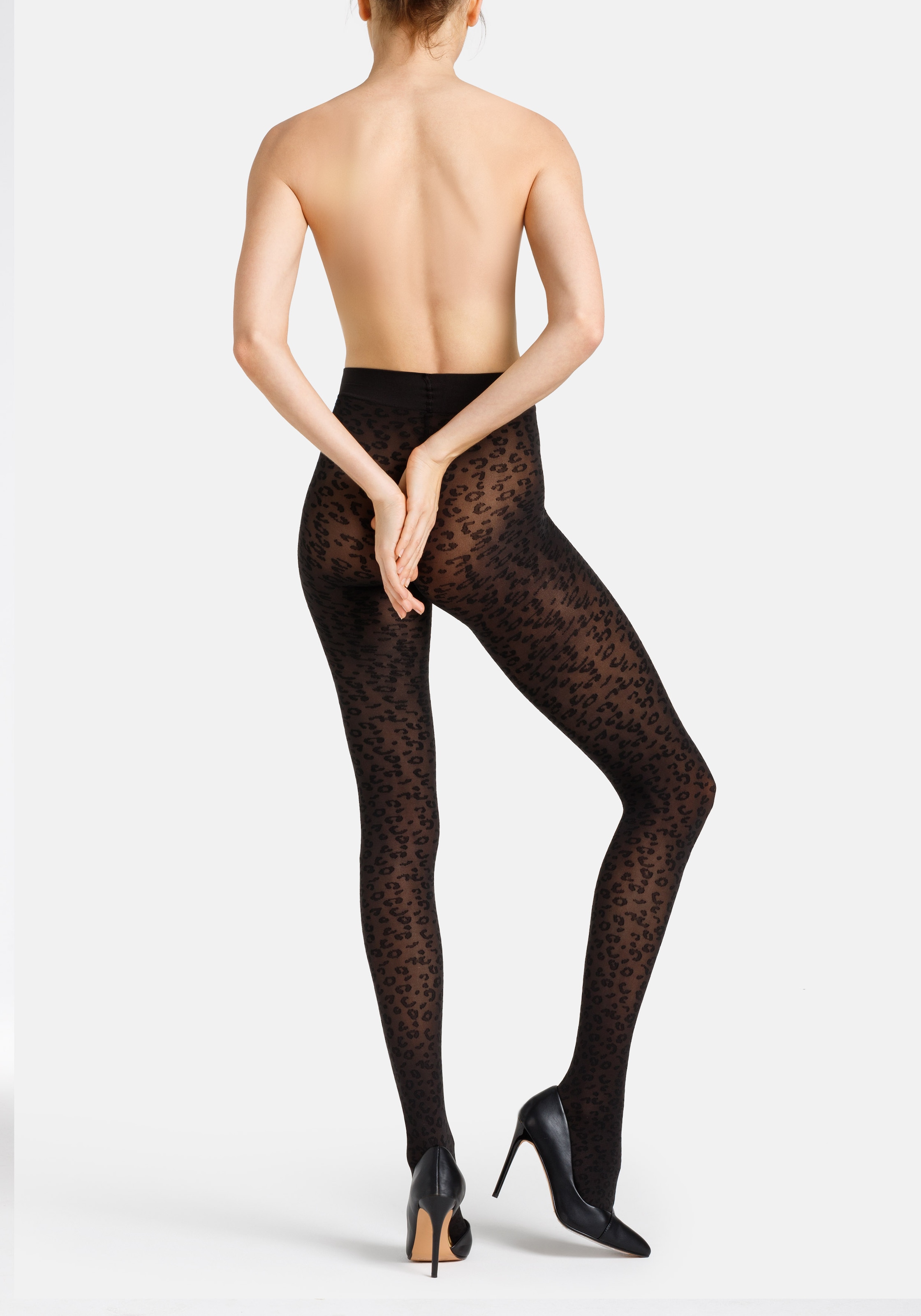 Camano Feinstrumpfhose 50 mit Leoparden-Muster