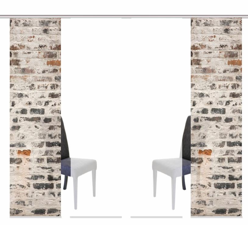 Image of HOME WOHNIDEEN Schiebegardine »MURO«, (4 St.), HxB: 245x60, inkl. Befestigungszubehör bei Ackermann Versand Schweiz