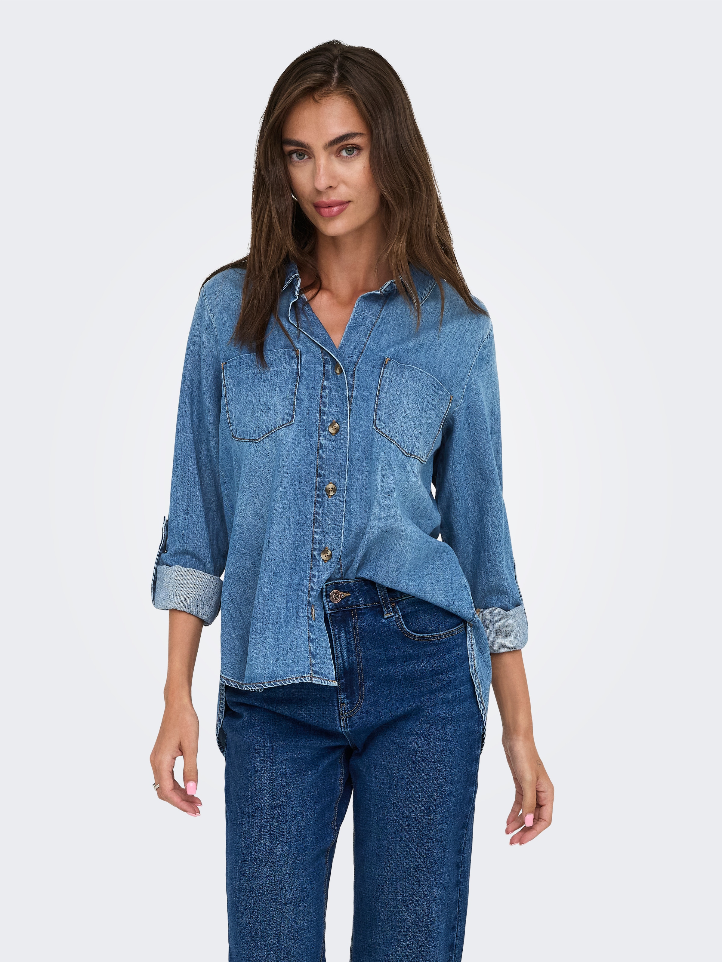 Image of ONLY Jeansbluse "ONLYASMIN SHIRT L/S DNM AKM NOOS"